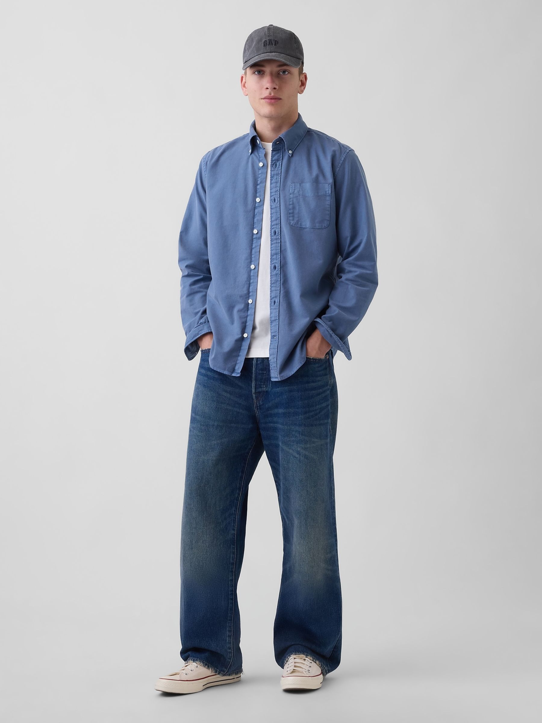 Blue Check Oxford Button-Down Shirt - Image 3 of 4