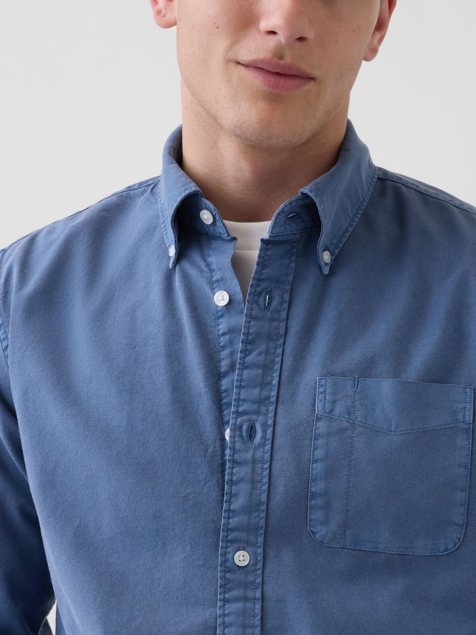 Blue Check Oxford Button-Down Shirt - Image 4 of 4 Blue Check Oxford Button-Down Shirt - Image 4 of 4