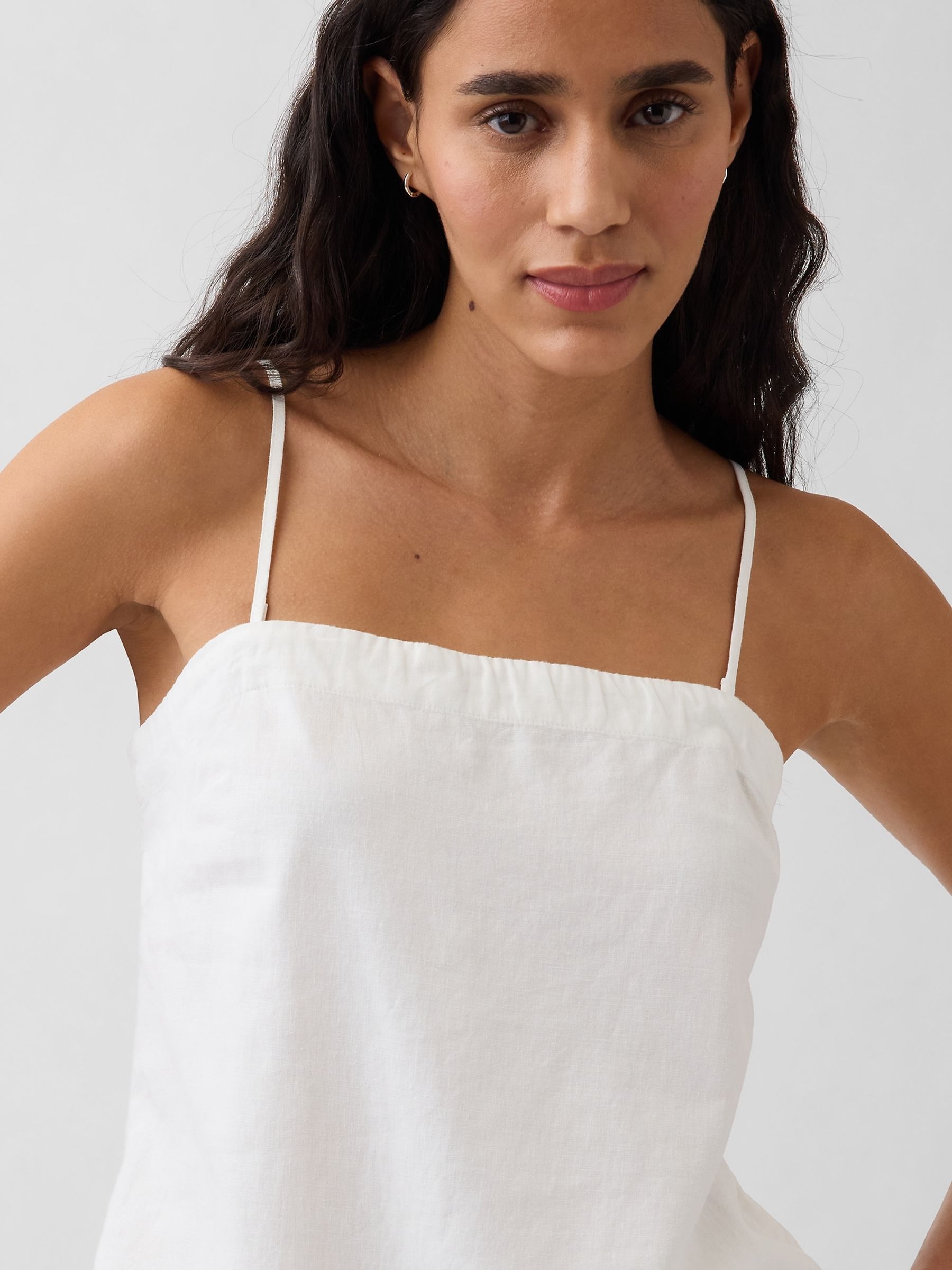 White Linen-Blend Cami - Image 4 of 4