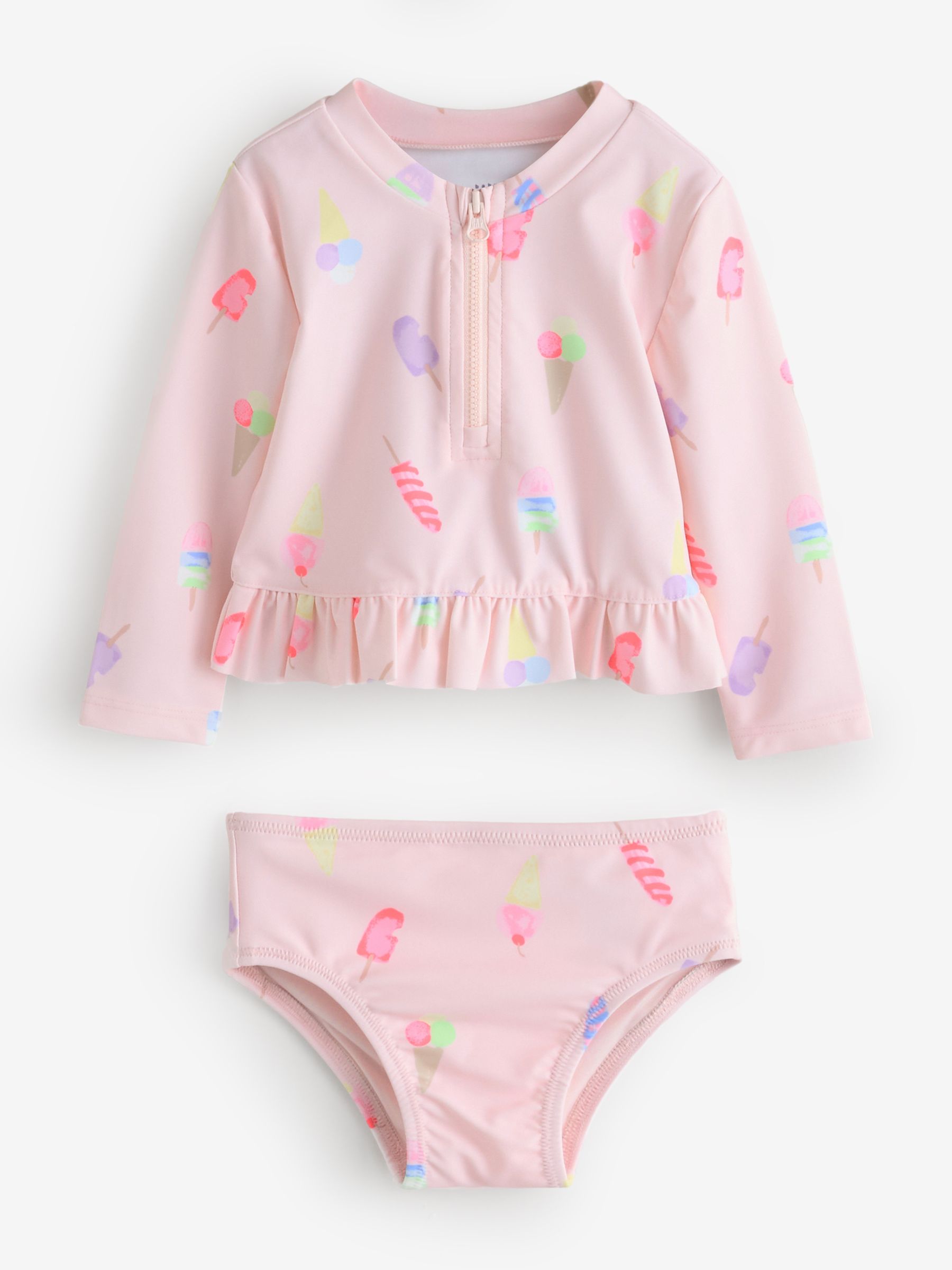 Pink Ice Cream Rash Guard Swim Set - Image 1 of 5