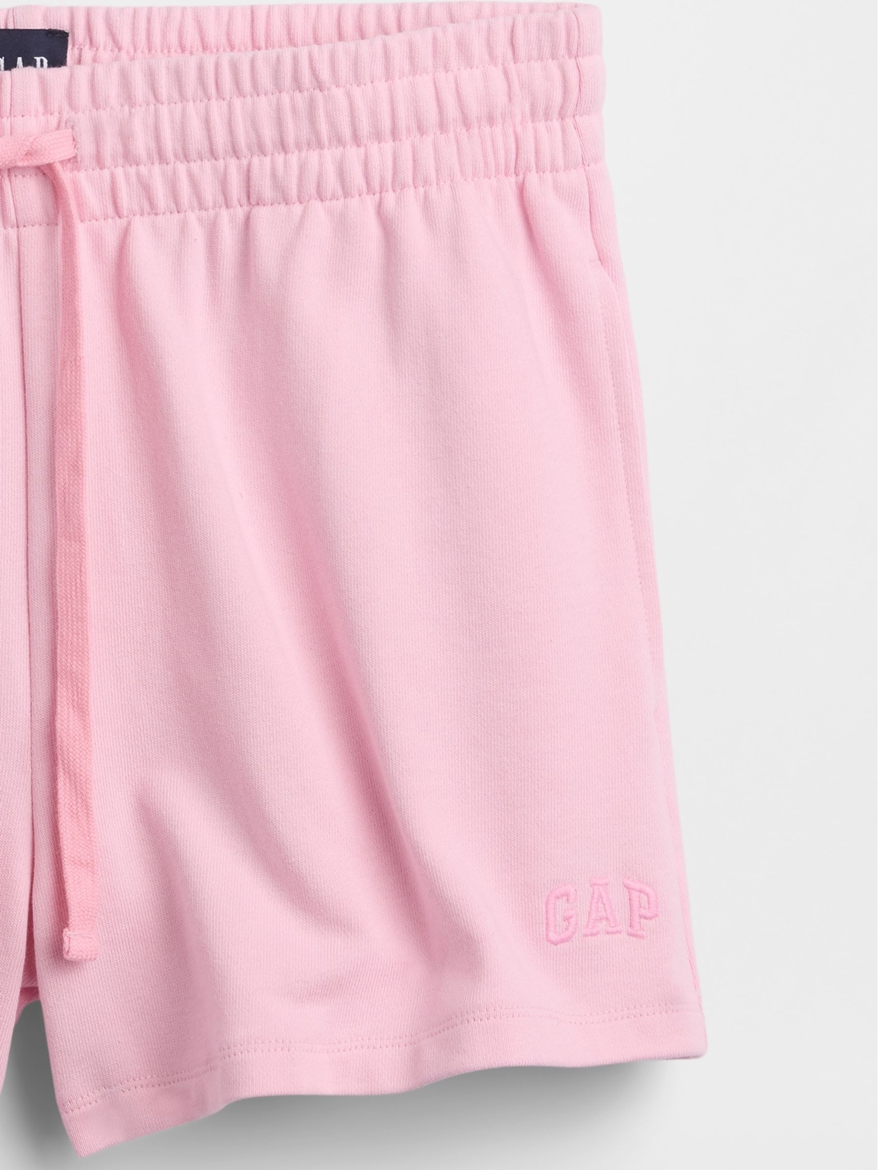 Pink 3 inch French Terry Relaxed Logo Sweat Shorts - Image 4 of 4
