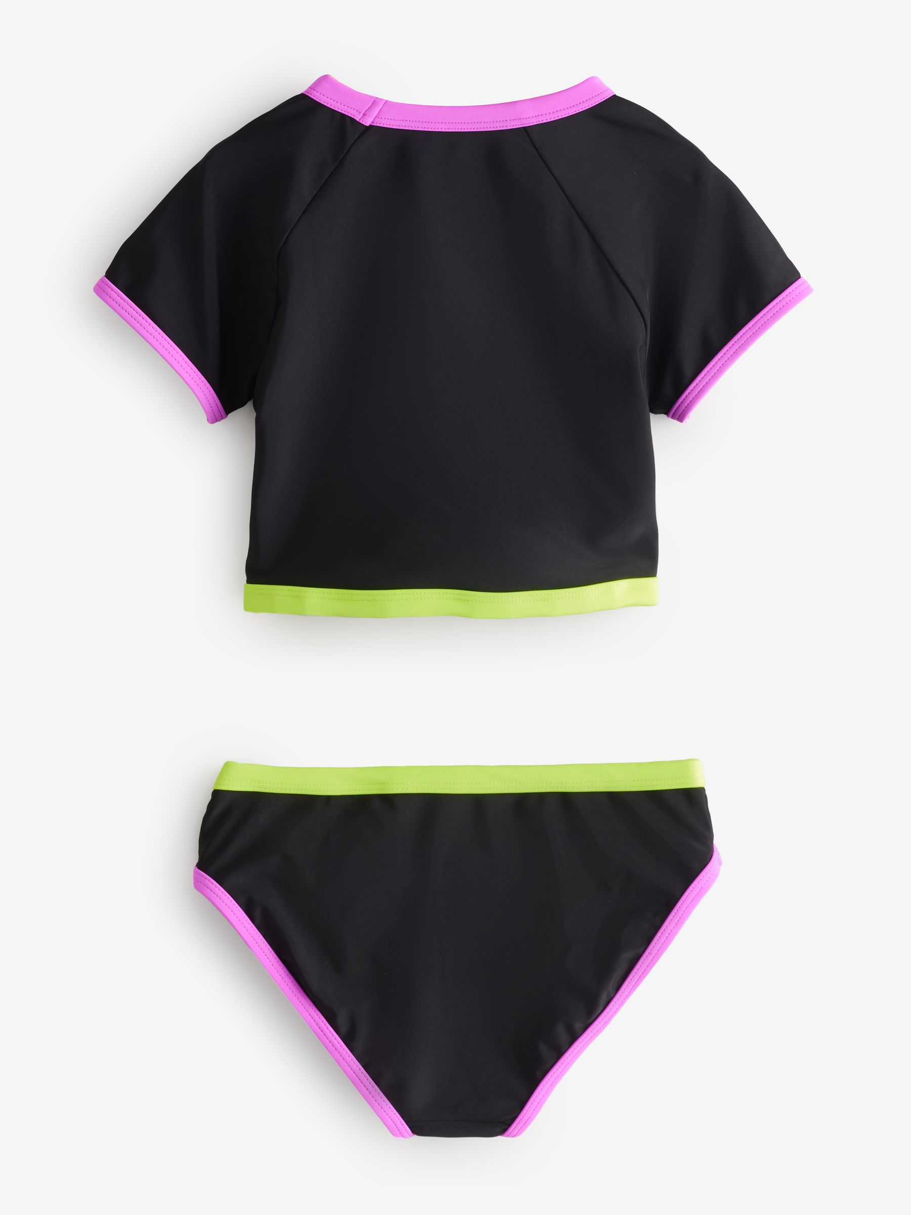 Black Rash Guard Two-Piece Swimsuit - Image 2 of 4