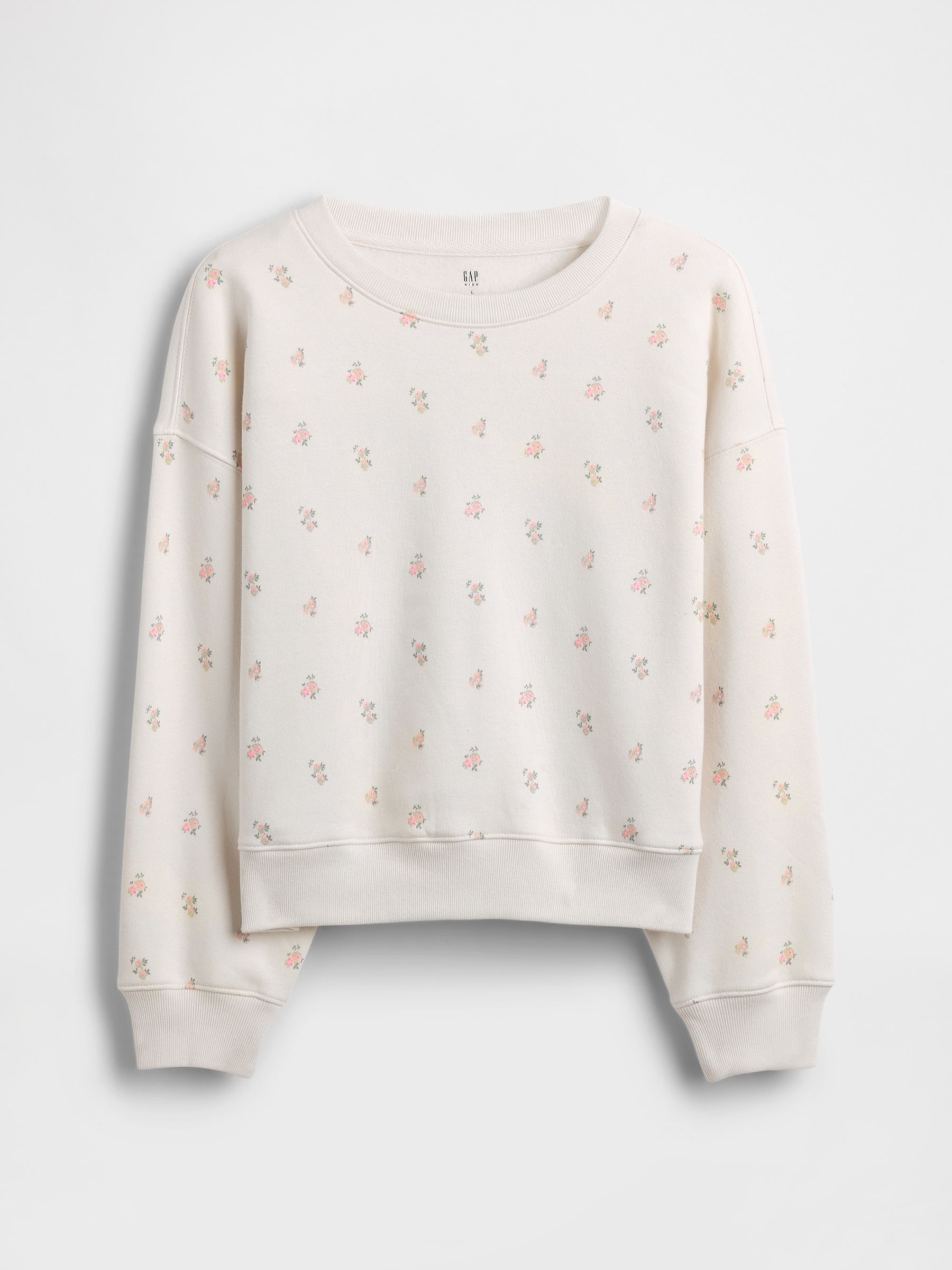 Cream Floral VintageSoft Wedge Crew neck Sweatshirt - Image 3 of 5