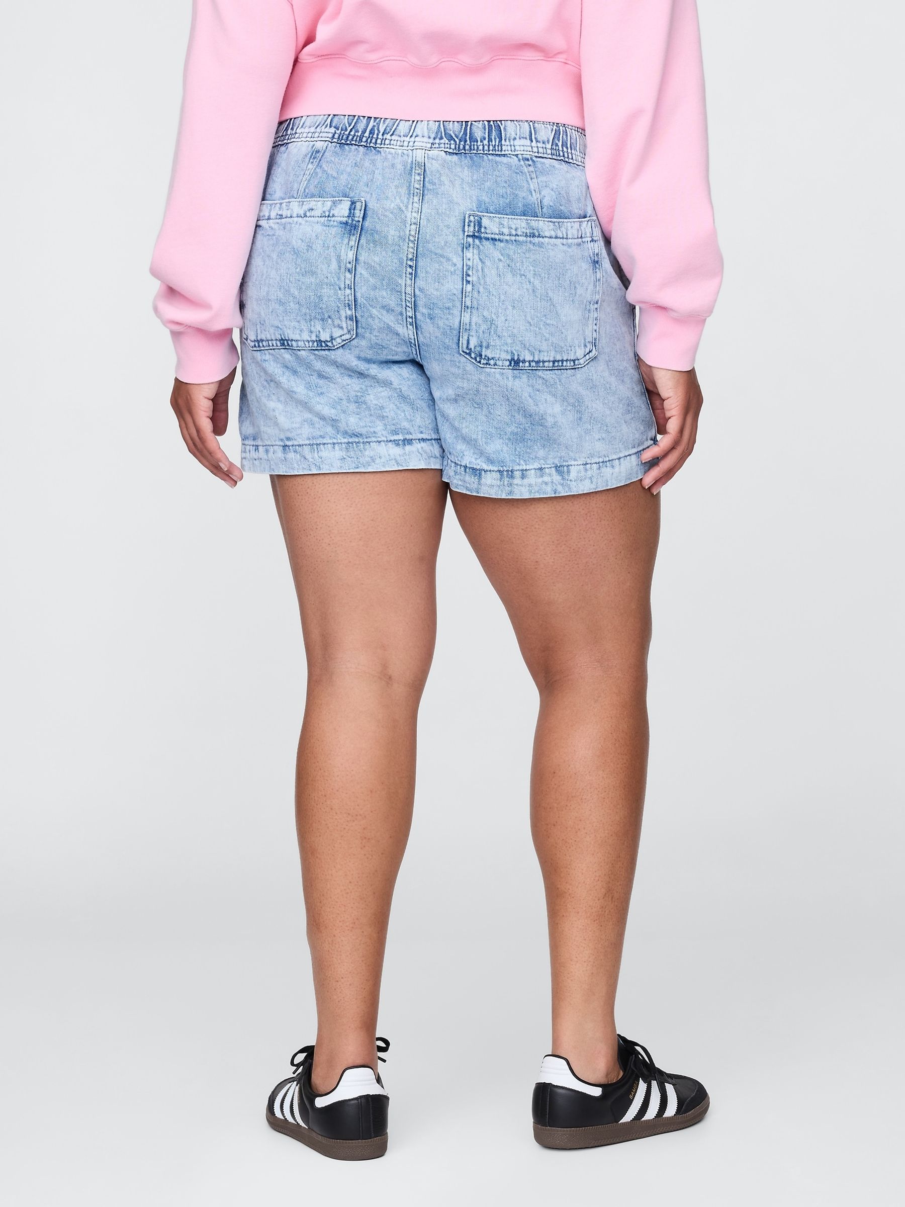 Light Wash Easy Denim Shorts - Image 6 of 6
