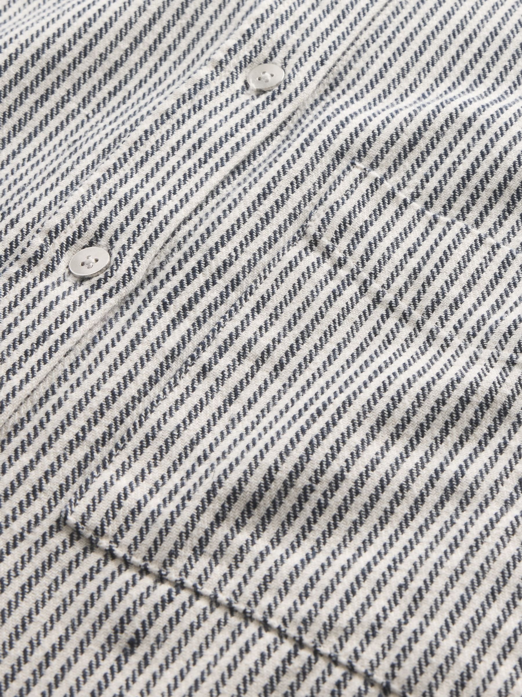 White Stripe Linen-Cotton Oversized Shirt - Image 4 of 4