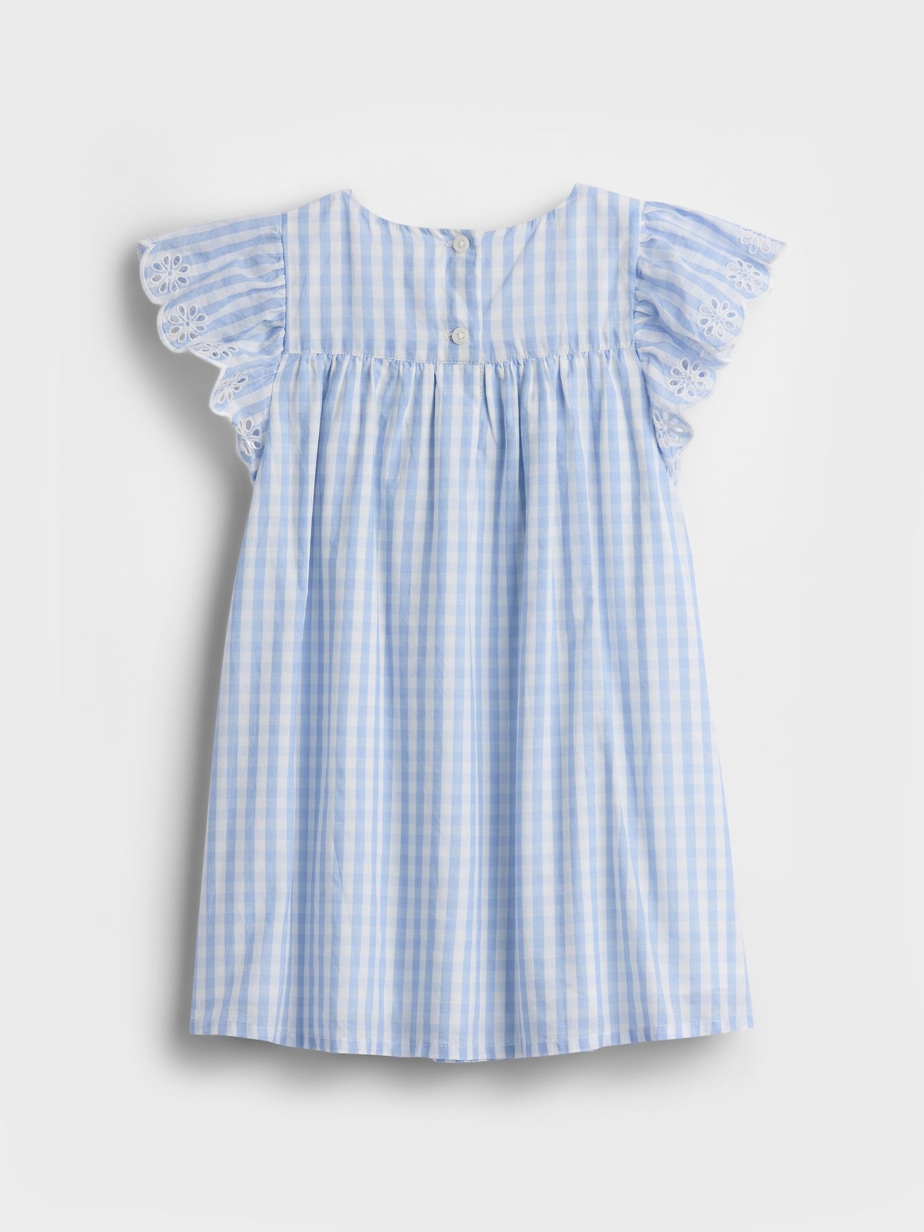 Blue Check Eyelet Gingham Dress (6mths-5yrs) - Image 3 of 3