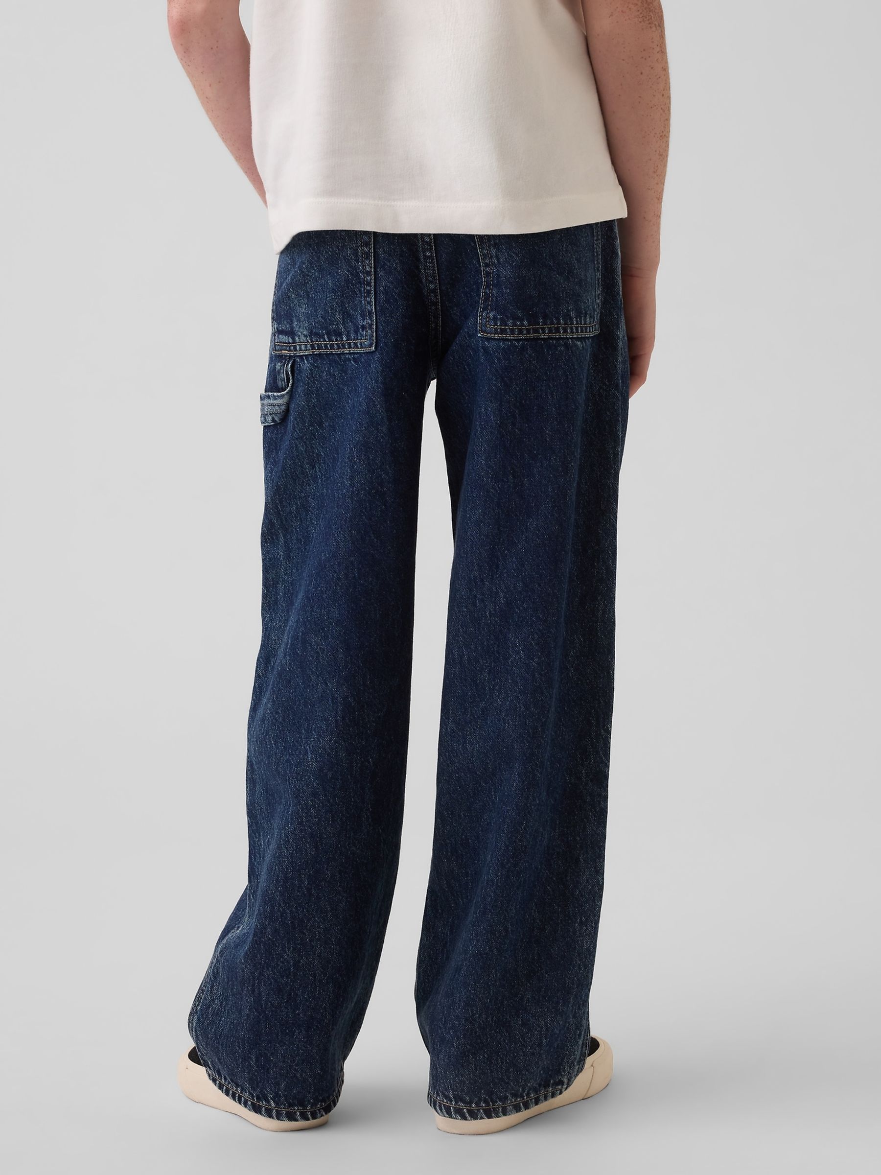 Dark Wash Baggy Carpenter Jeans - Image 2 of 5