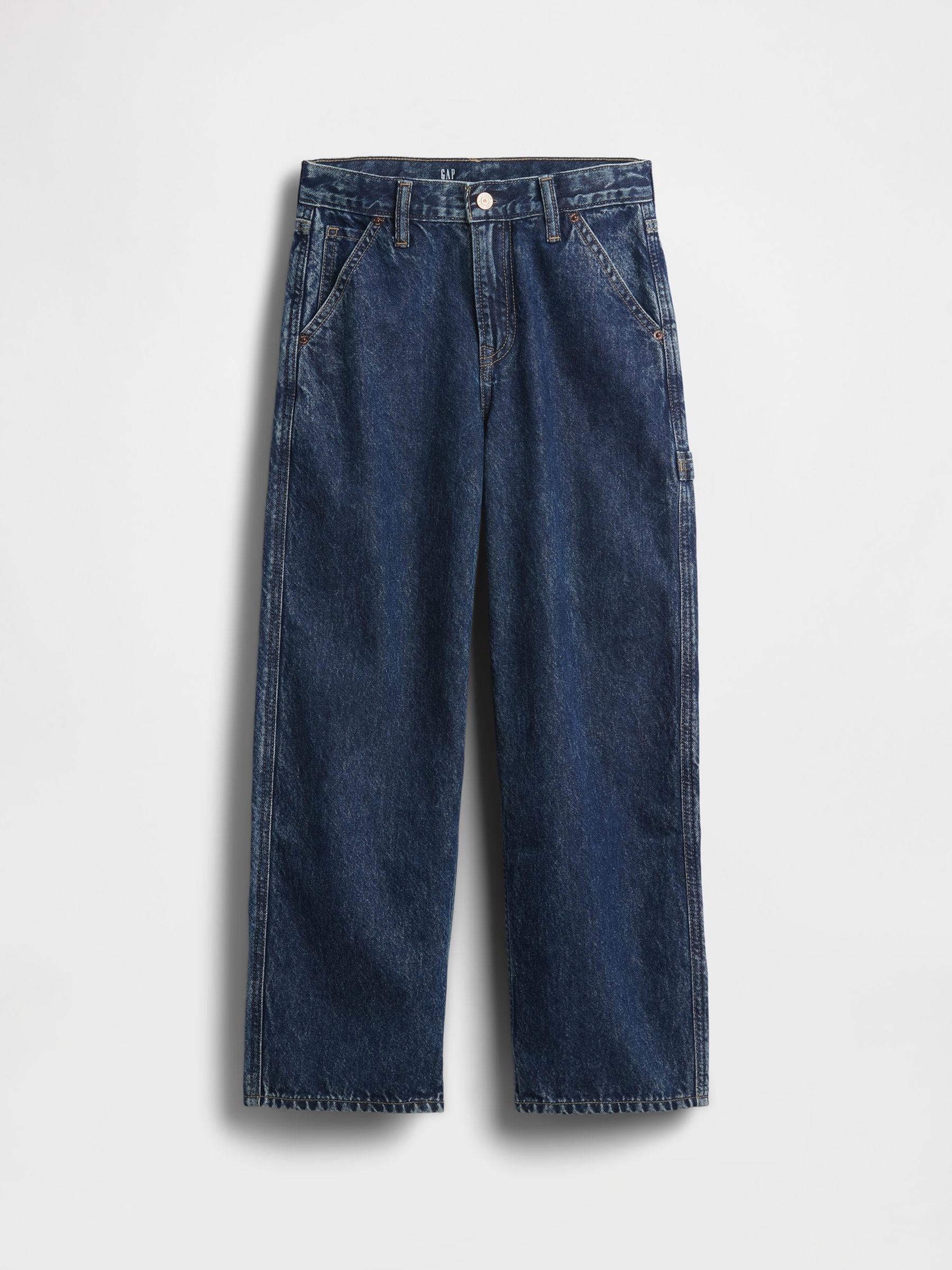 Dark Wash Baggy Carpenter Jeans - Image 4 of 5