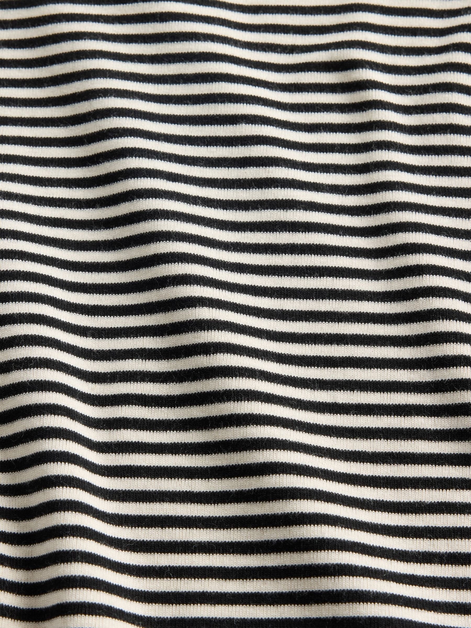 Black/Cream Stripe Modern Crew neck T-Shirt - Image 4 of 4