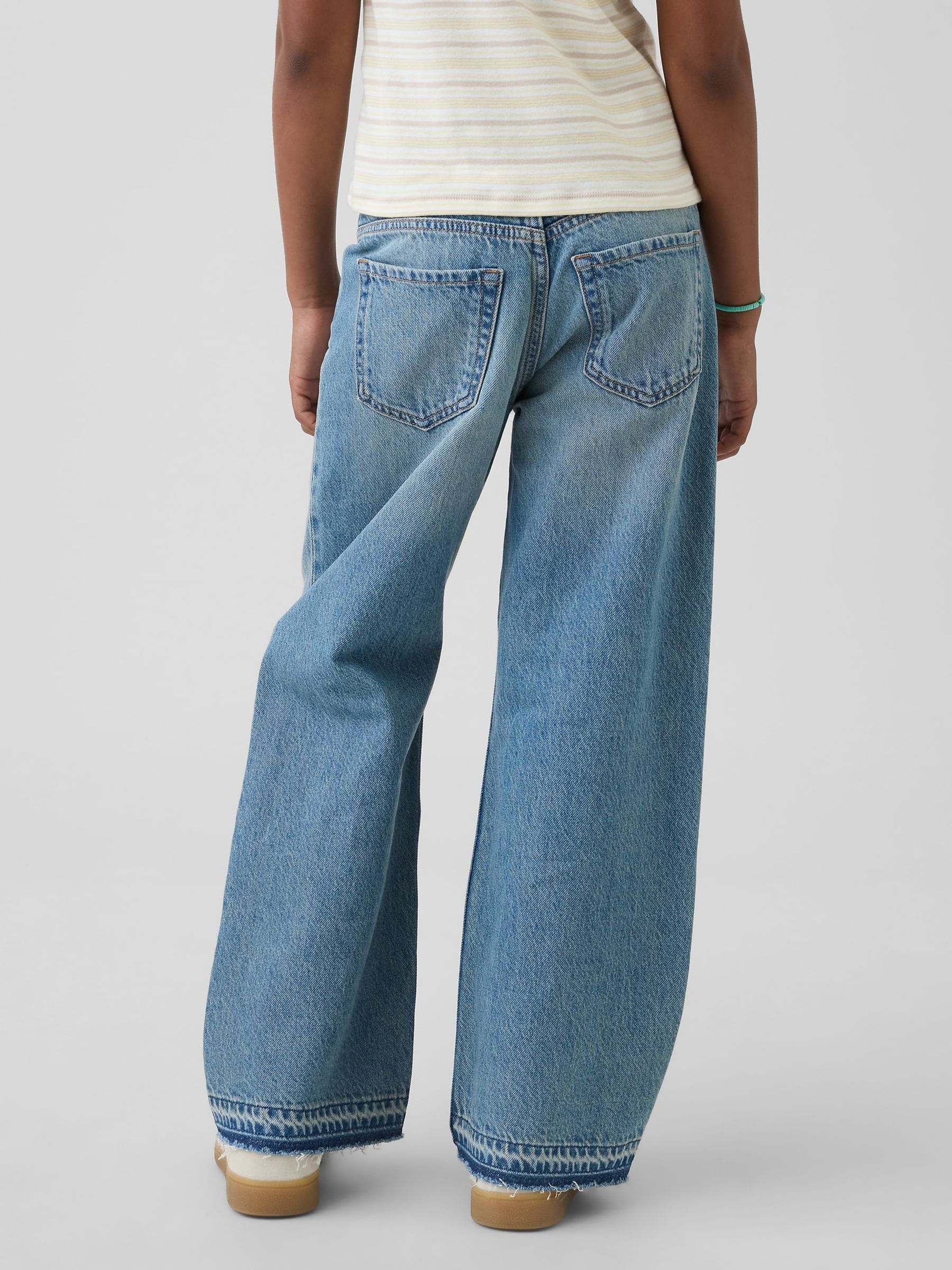 Medium wash Low Rise Stride Wide-Leg Jeans - Image 2 of 6