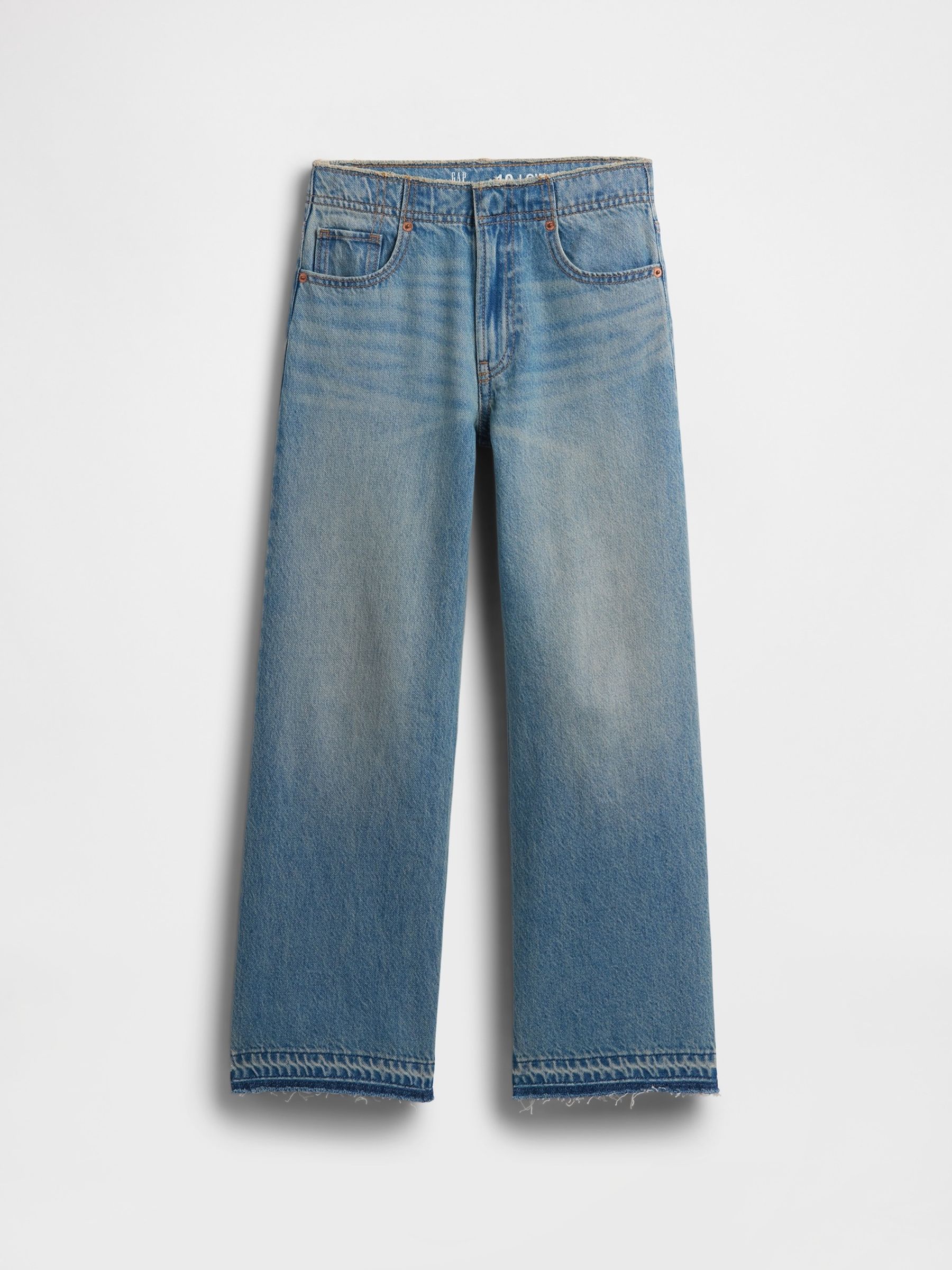 Medium wash Low Rise Stride Wide-Leg Jeans - Image 4 of 6