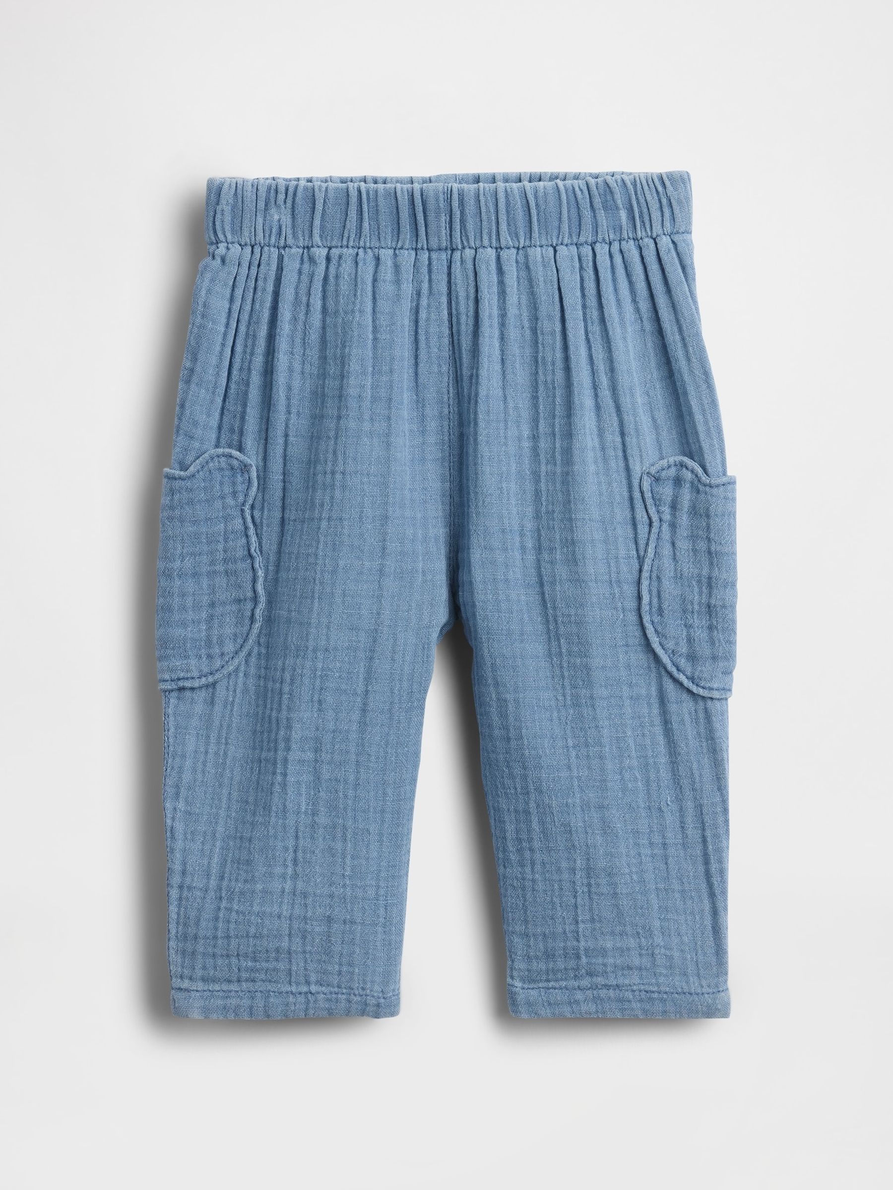 Blue Cotton Gauze Brannan Bear Trousers - Image 1 of 3