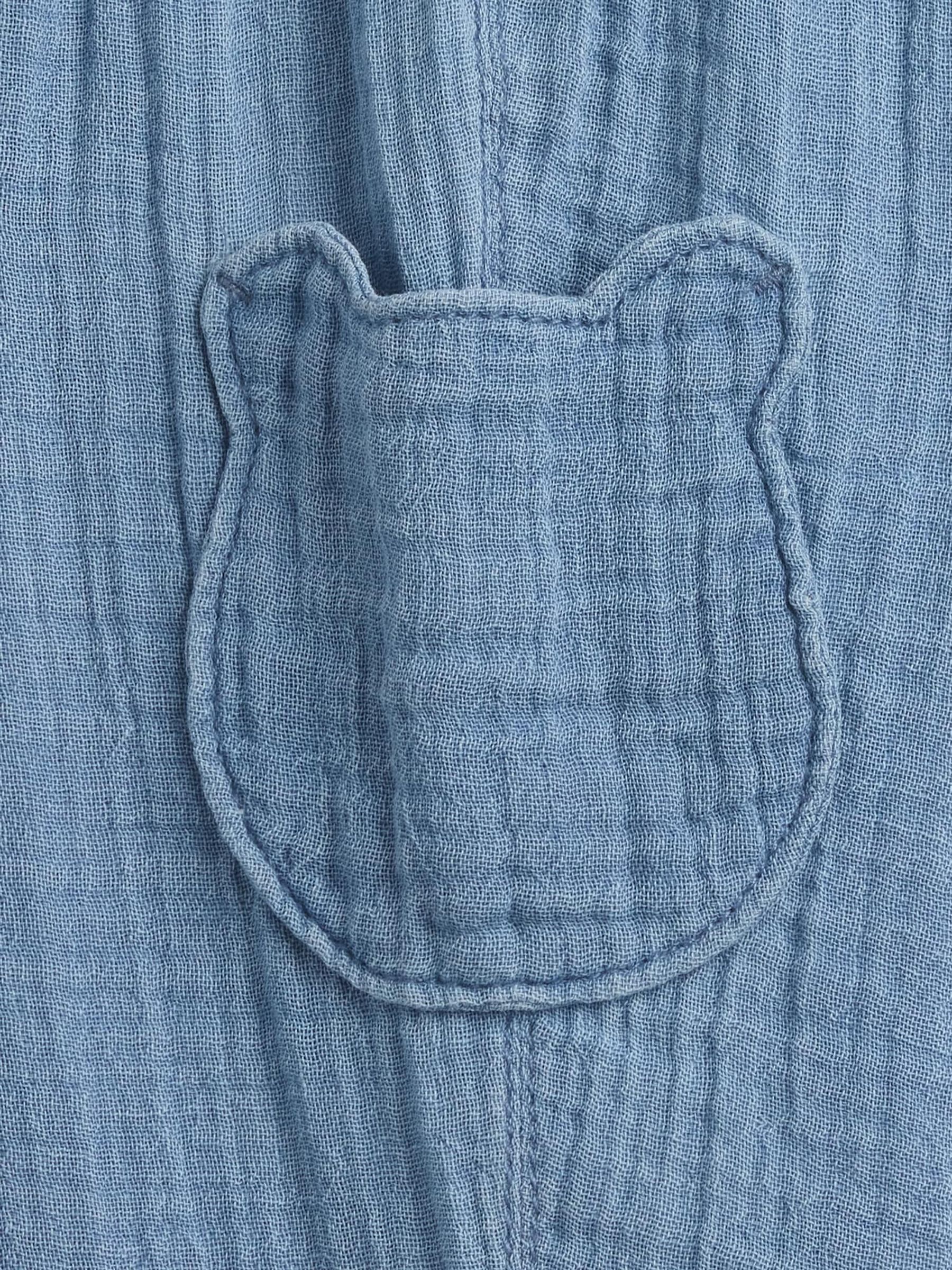 Blue Cotton Gauze Brannan Bear Trousers - Image 3 of 3