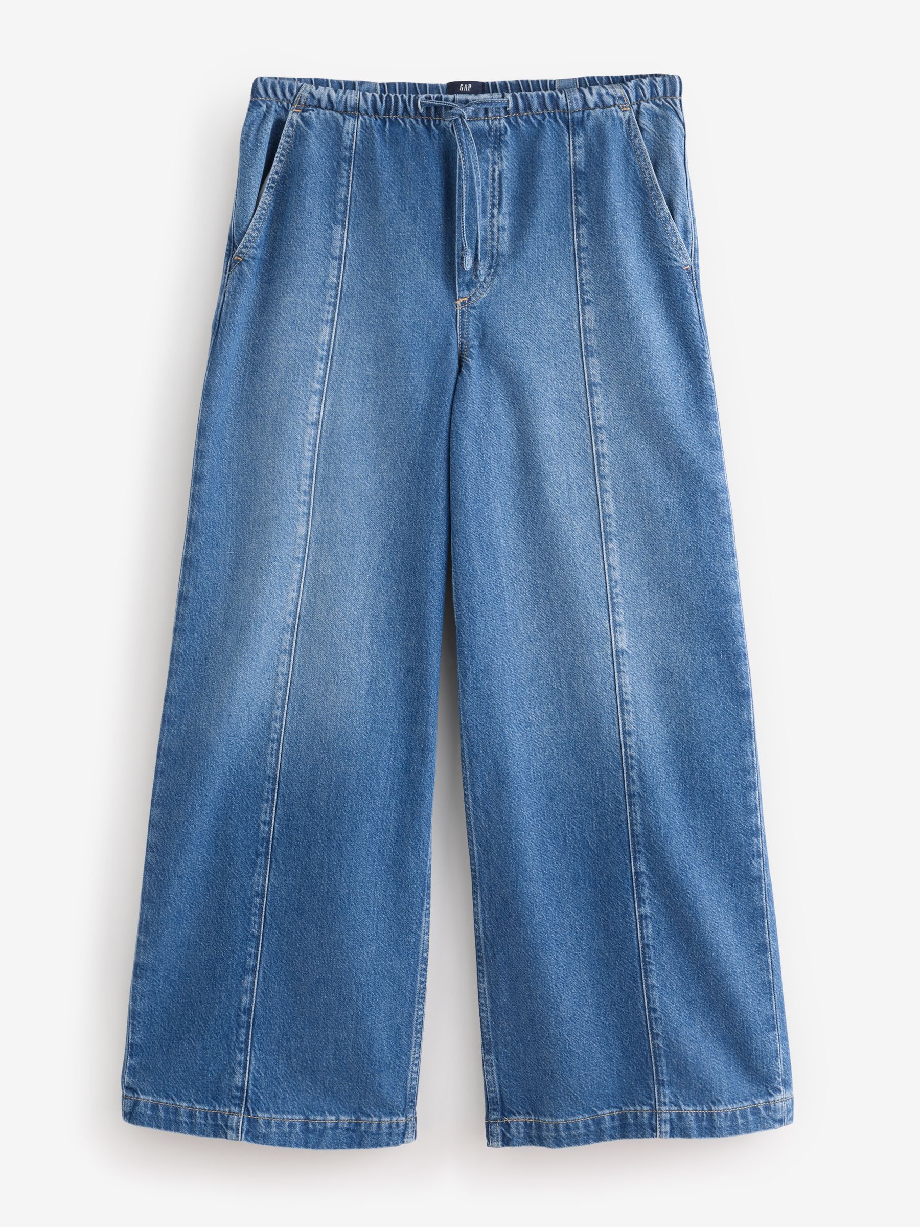 Medium Wash Mid Rise UltraSoft Easy Seamed Baggy Jeans - Image 1 of 4