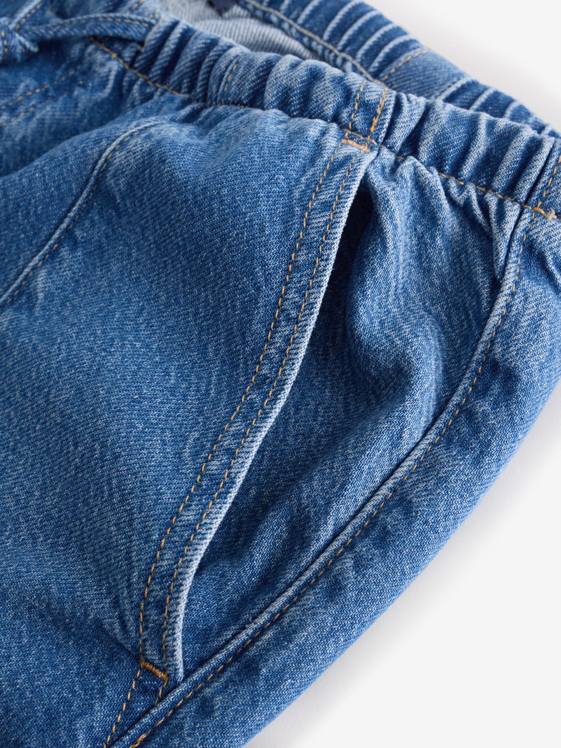 Medium Wash Mid Rise UltraSoft Easy Seamed Baggy Jeans - Image 4 of 4