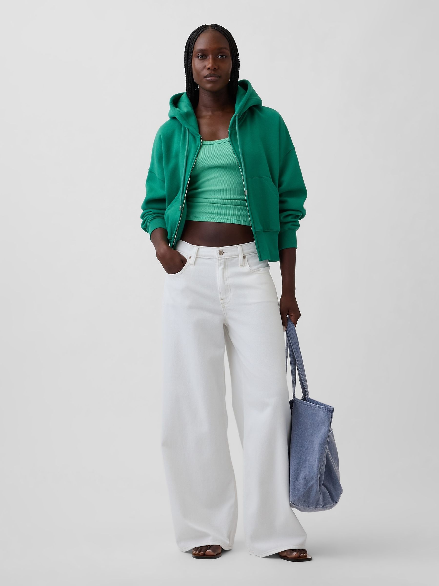 Green Rib Scoop Vest - Image 3 of 3