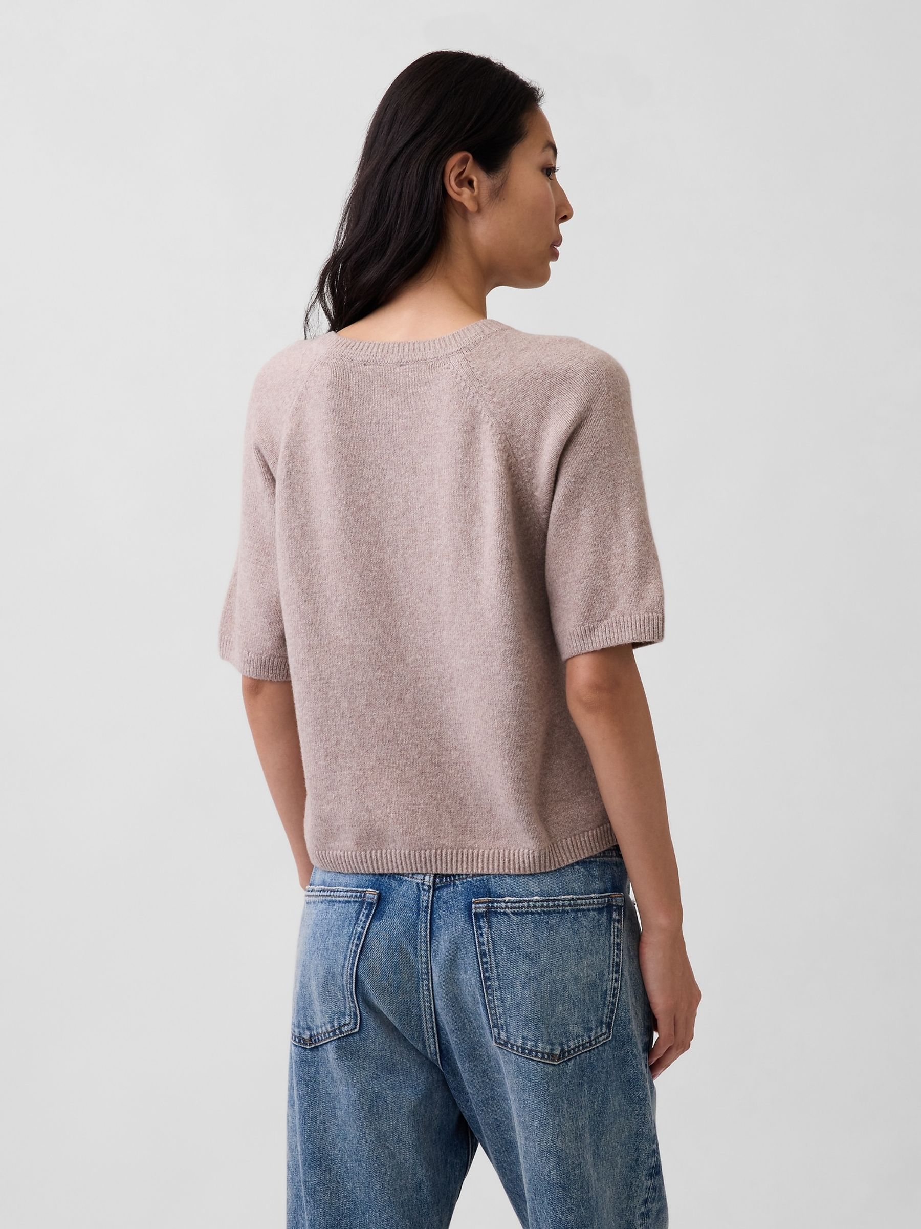 Brown CashSoft Raglan Jumper T-Shirt - Image 2 of 4