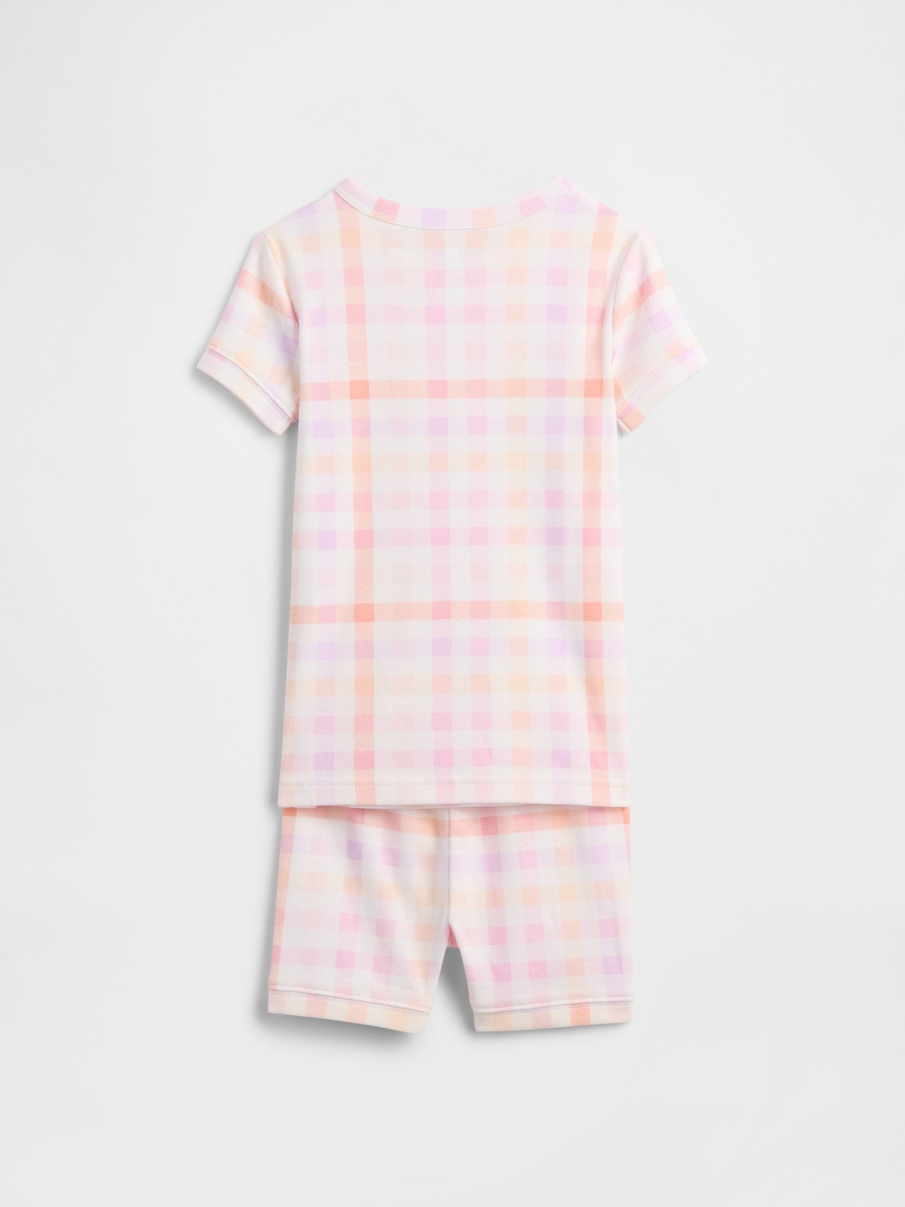 Pink/Orange check Cotton pyjamas Set - Image 2 of 3