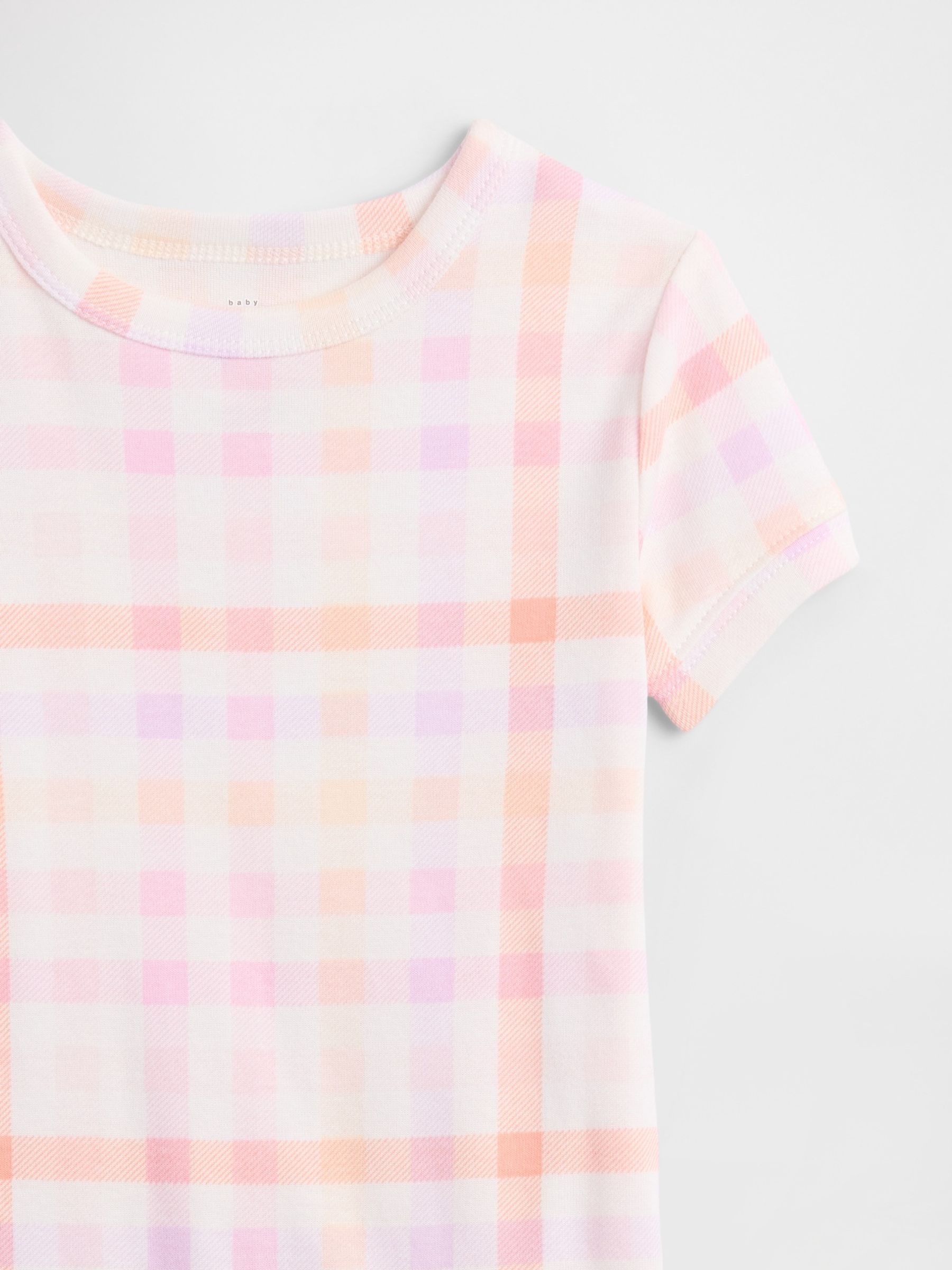 Pink/Orange check Cotton pyjamas Set - Image 3 of 3
