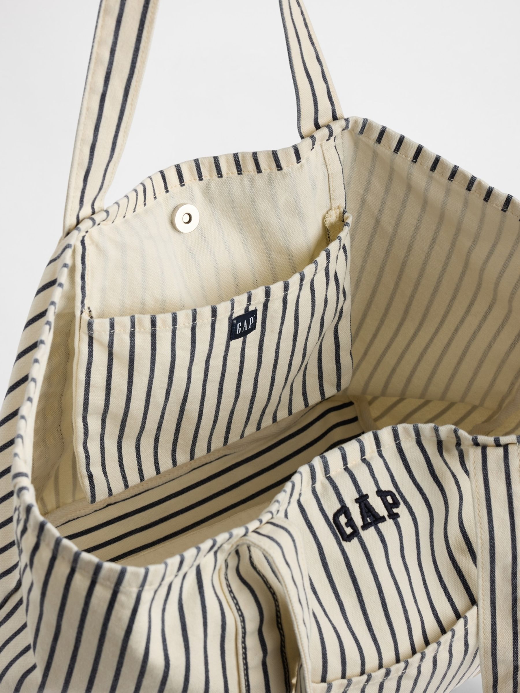 White Stripe Logo Tote Bag - Image 4 of 4