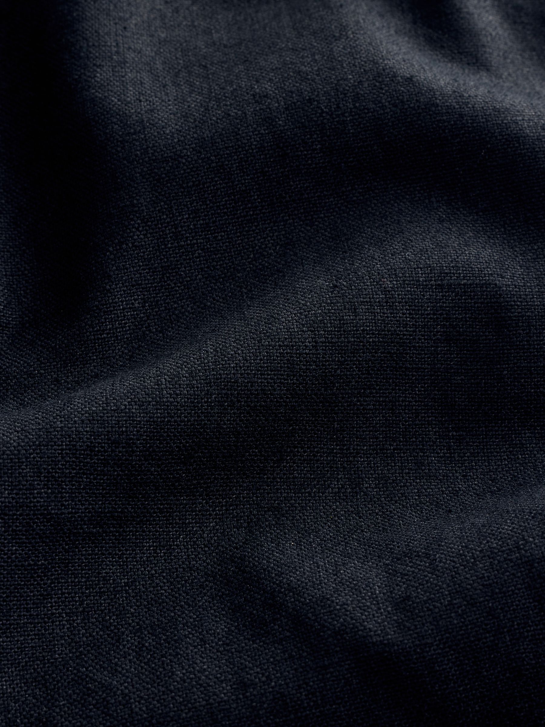 Black 7.5 inch Linen-Cotton Shorts - Image 4 of 4