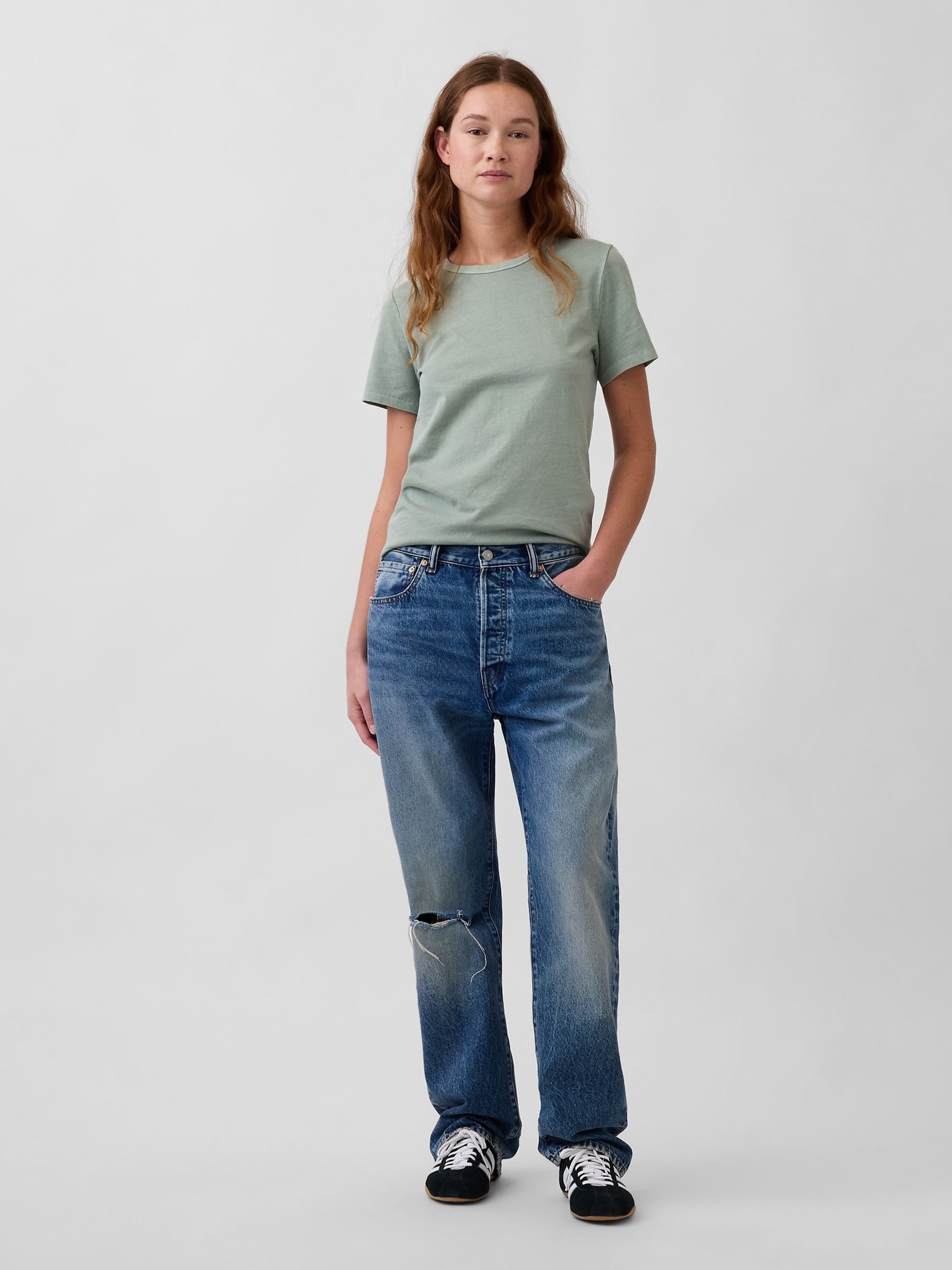 Green Cotton VintageSoft T-Shirt - Image 3 of 5