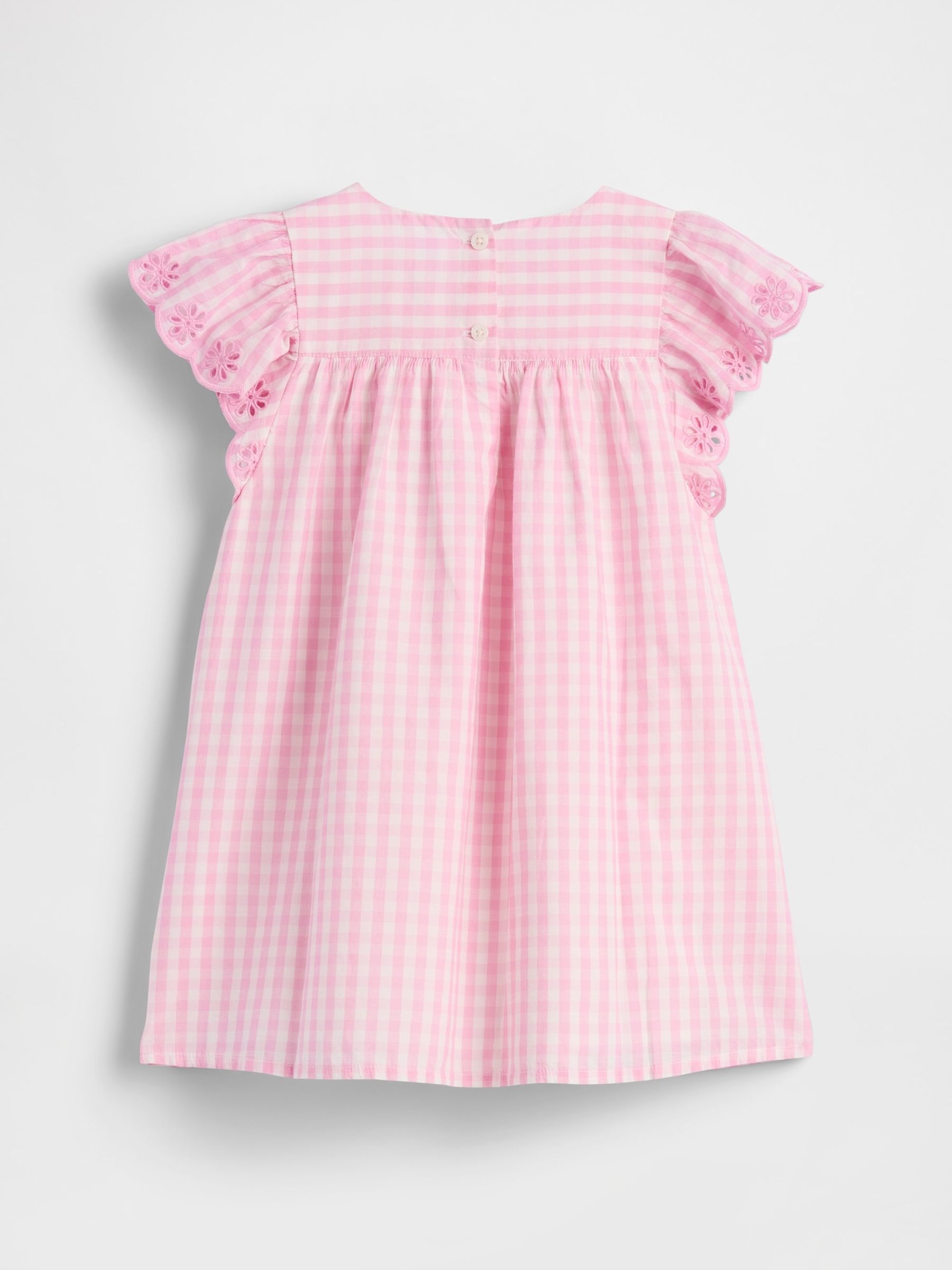 Pink Eyelet Gingham Dress - Image 3 of 3