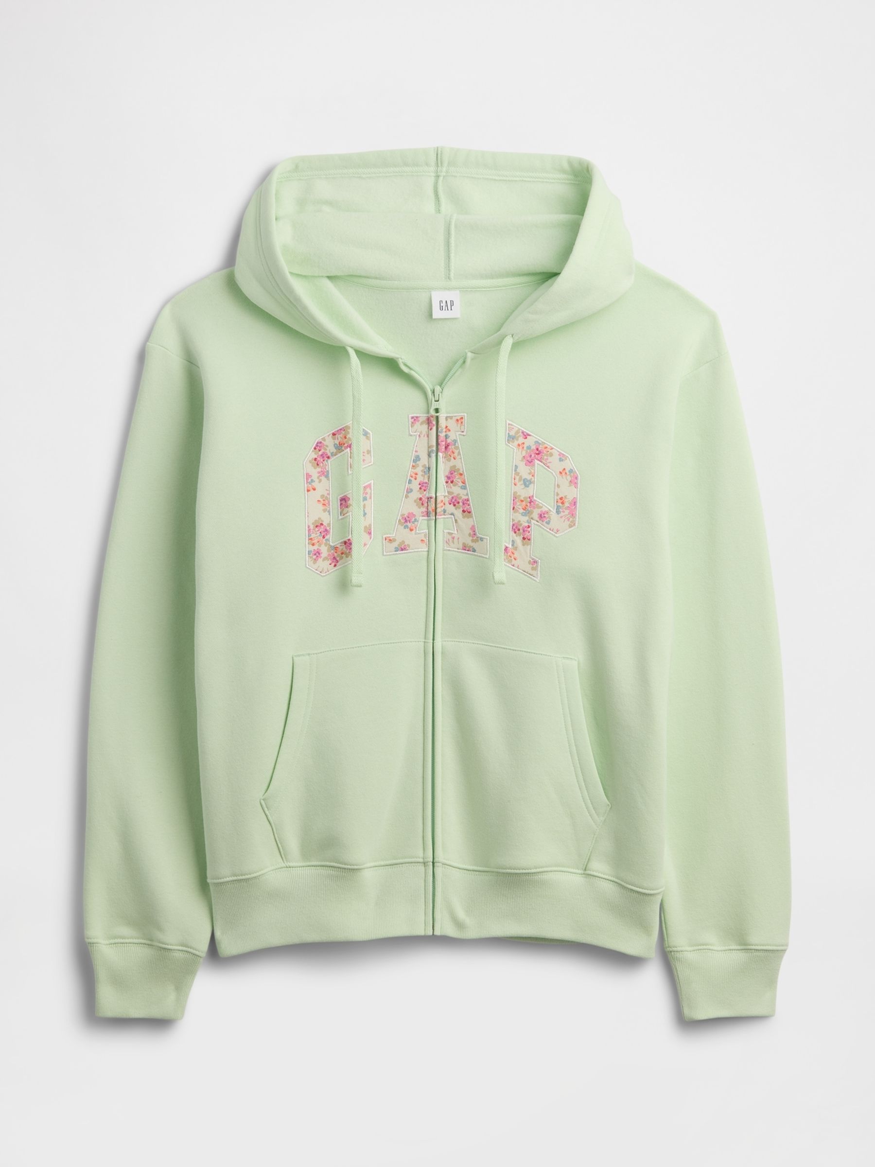 Green Relaxed Logo Zip Hoodie - Image 1 of 1