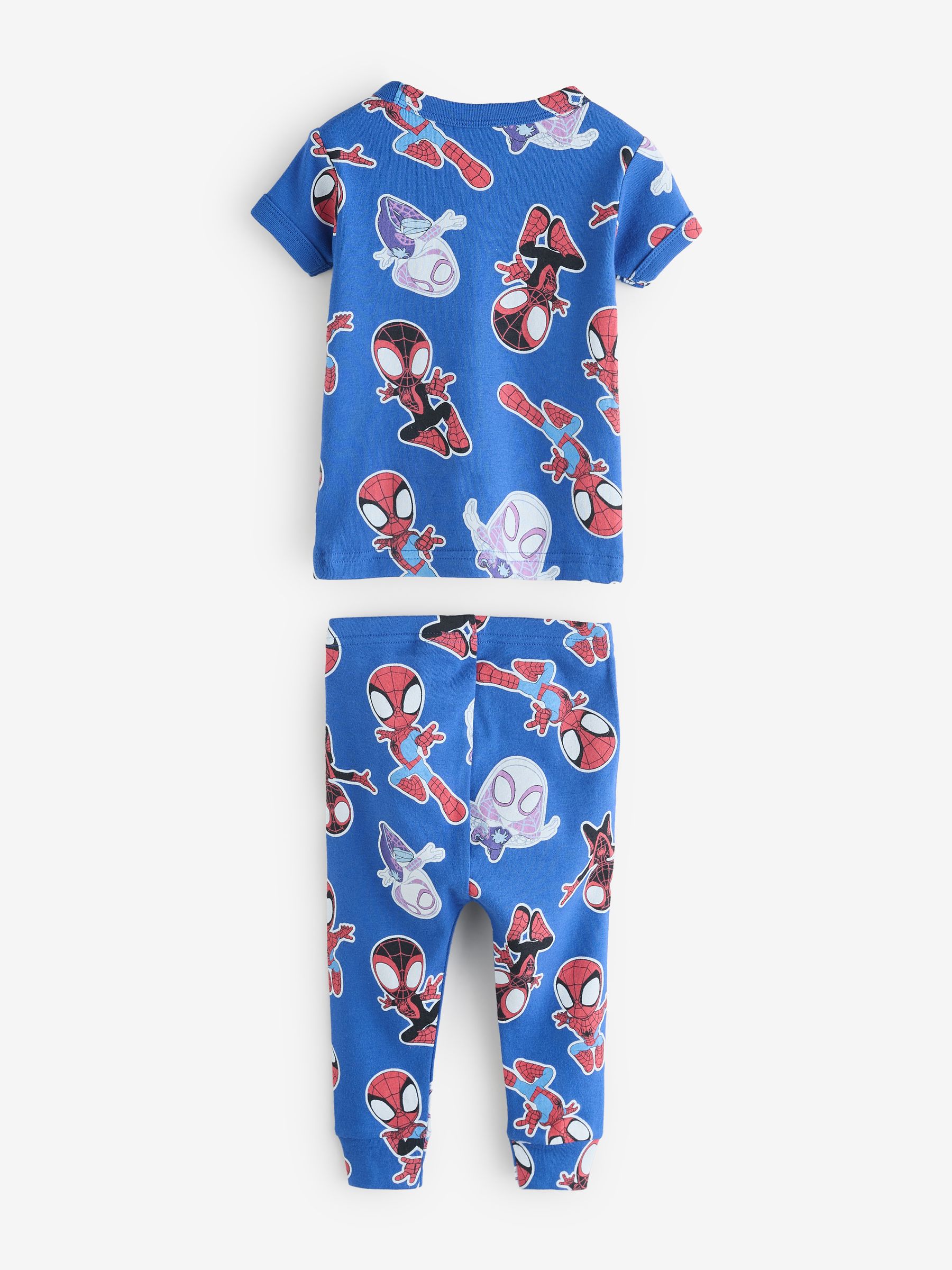 Blue Spiderman Brushed Cotton Pyjamas Set - Image 2 of 5 Blue Spiderman Brushed Cotton Pyjamas Set - Image 2 of 5
