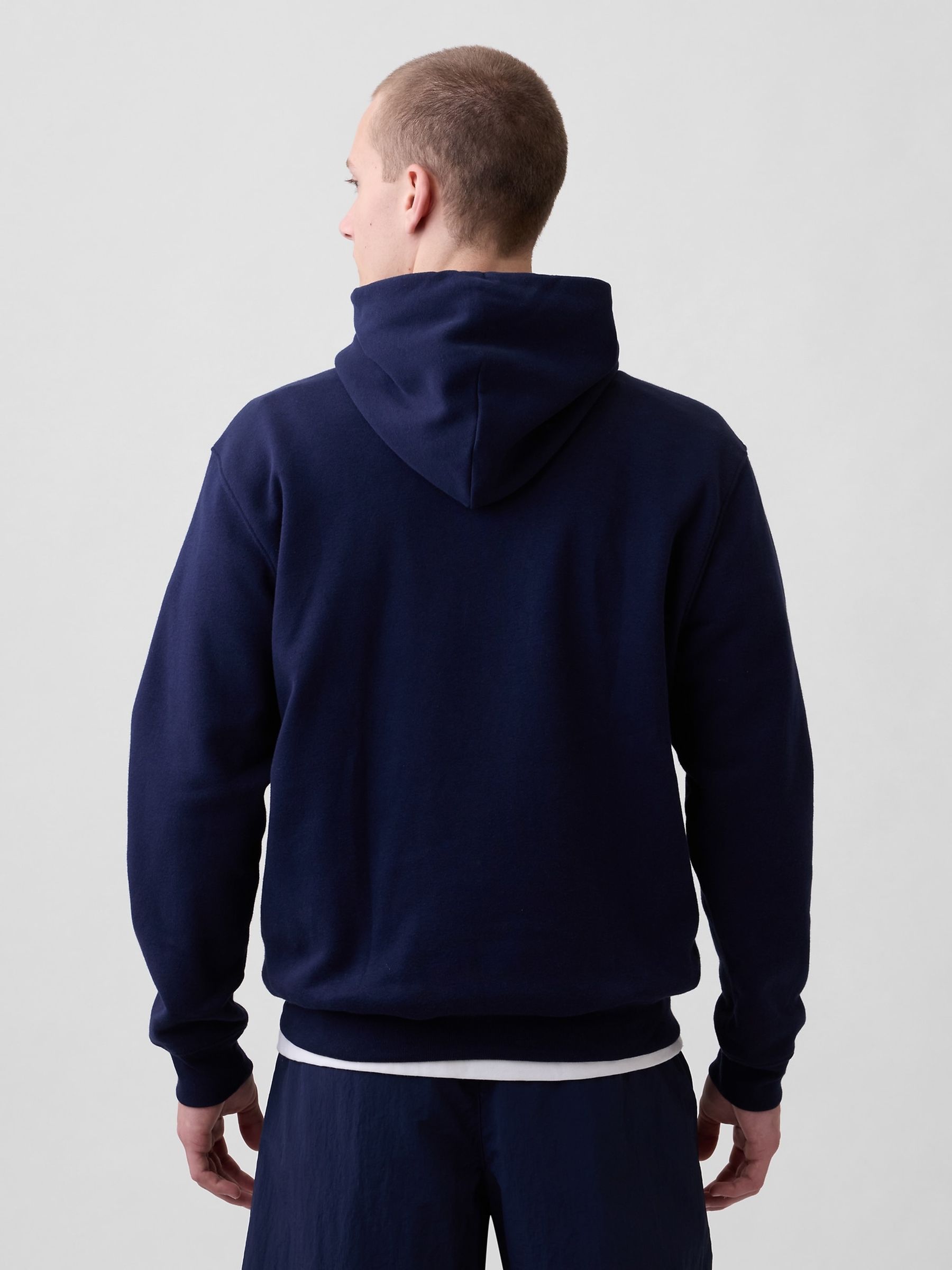 Navy VintageSoft Arch Logo Hoodie - Image 2 of 4