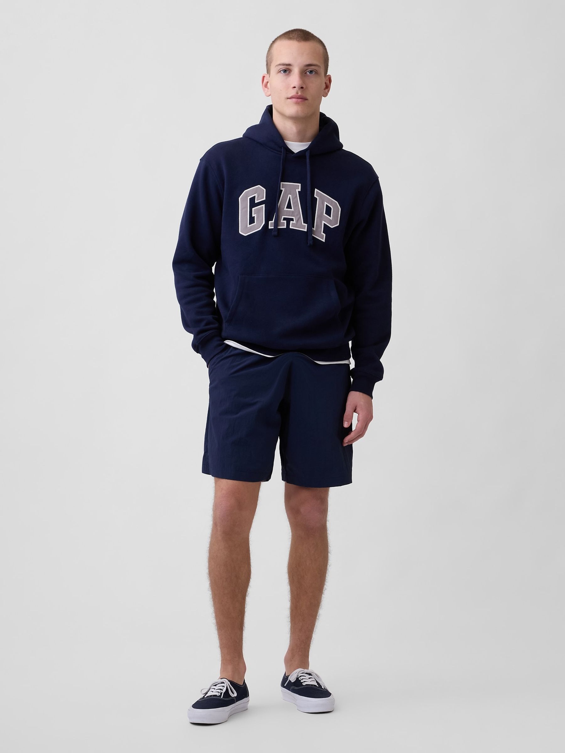 Navy VintageSoft Arch Logo Hoodie - Image 3 of 4