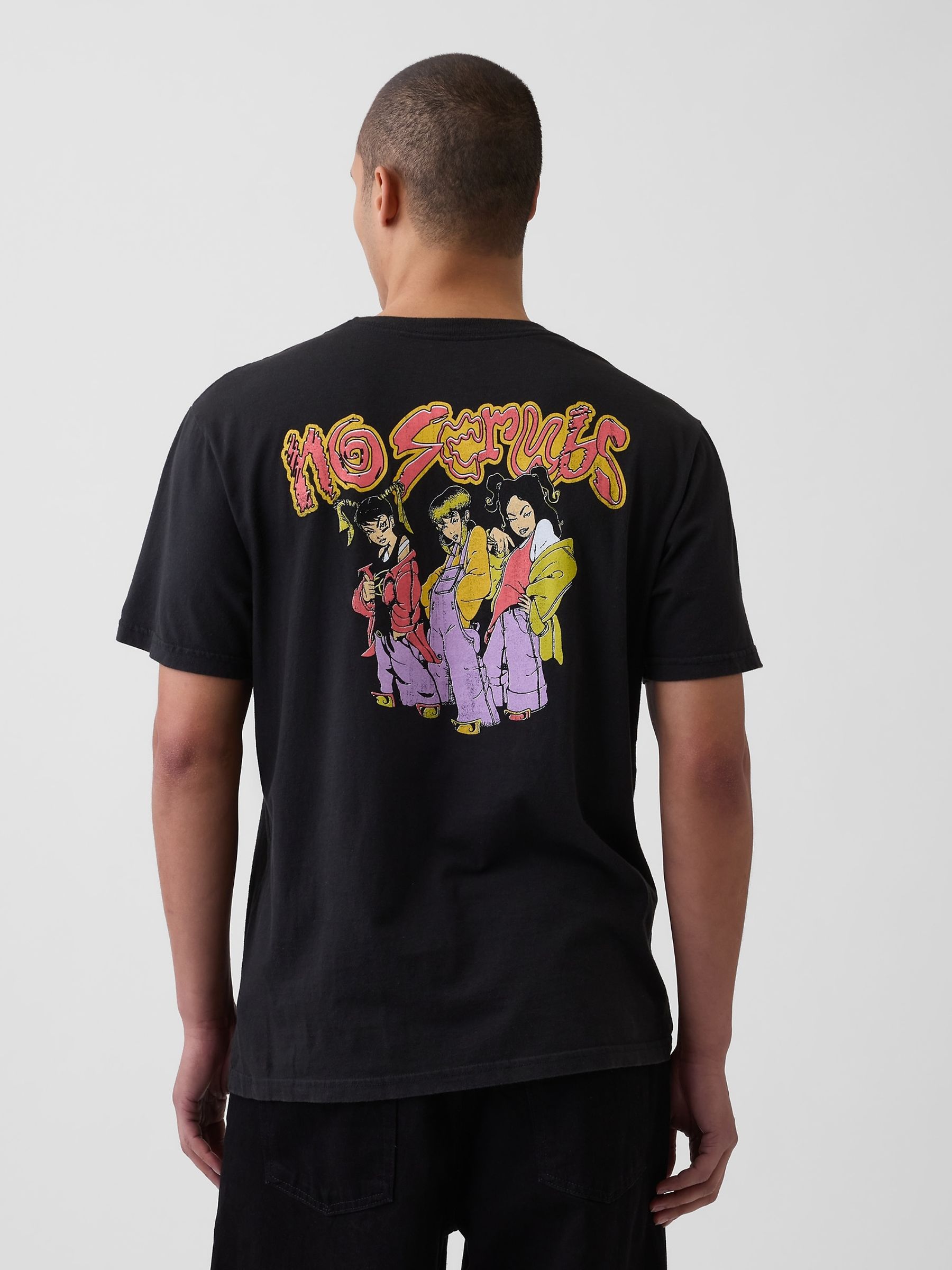 Black TLC Relaxed Band Graphic Short Sleeve T-Shirt - Image 2 of 4