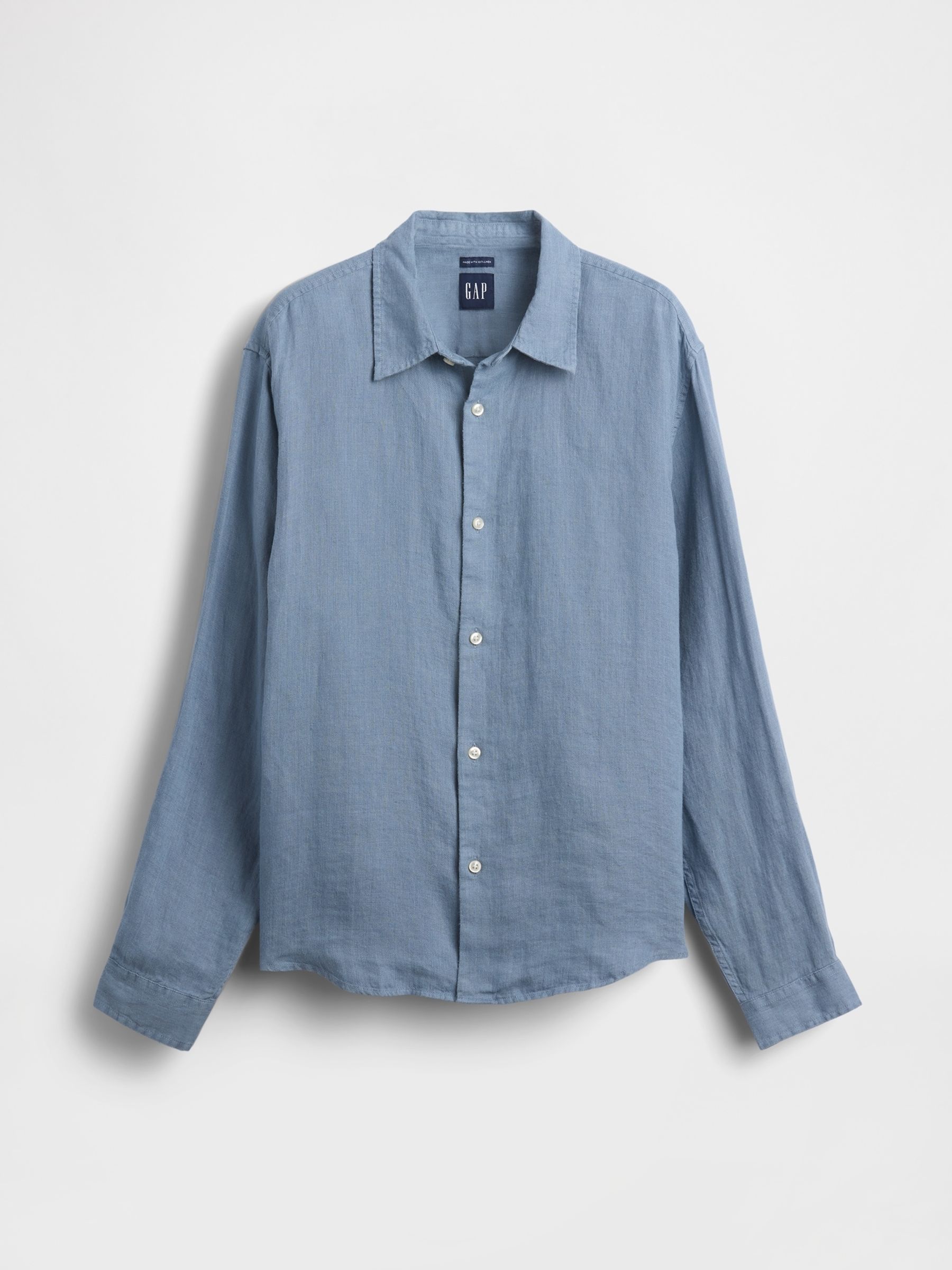 Blue Linen Relaxed Shirt - Image 1 of 1