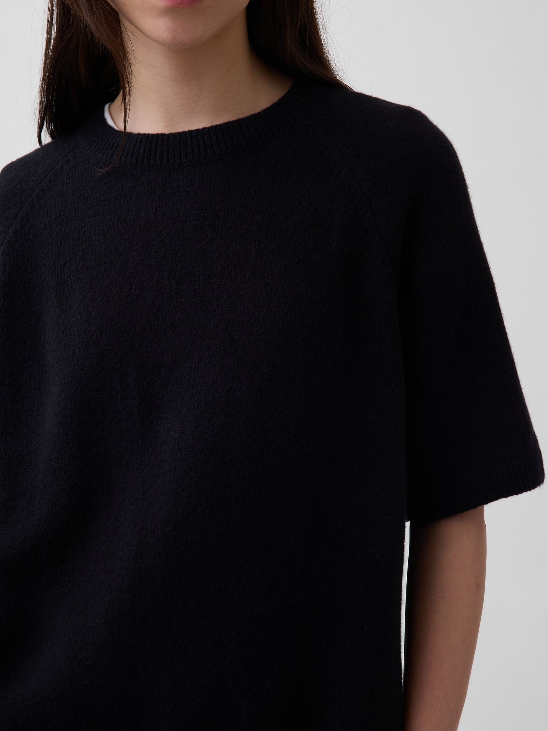 Black CashSoft Raglan T-Shirt Jumper - Image 4 of 4