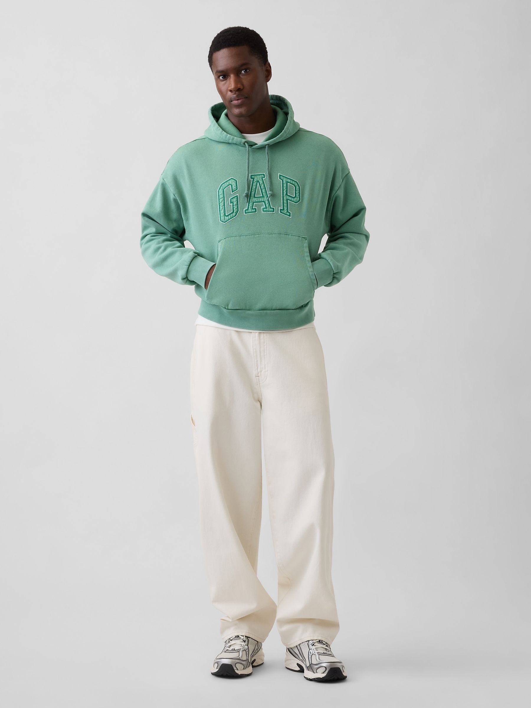 Green VintageSoft Oversized Logo Hoodie - Image 3 of 4