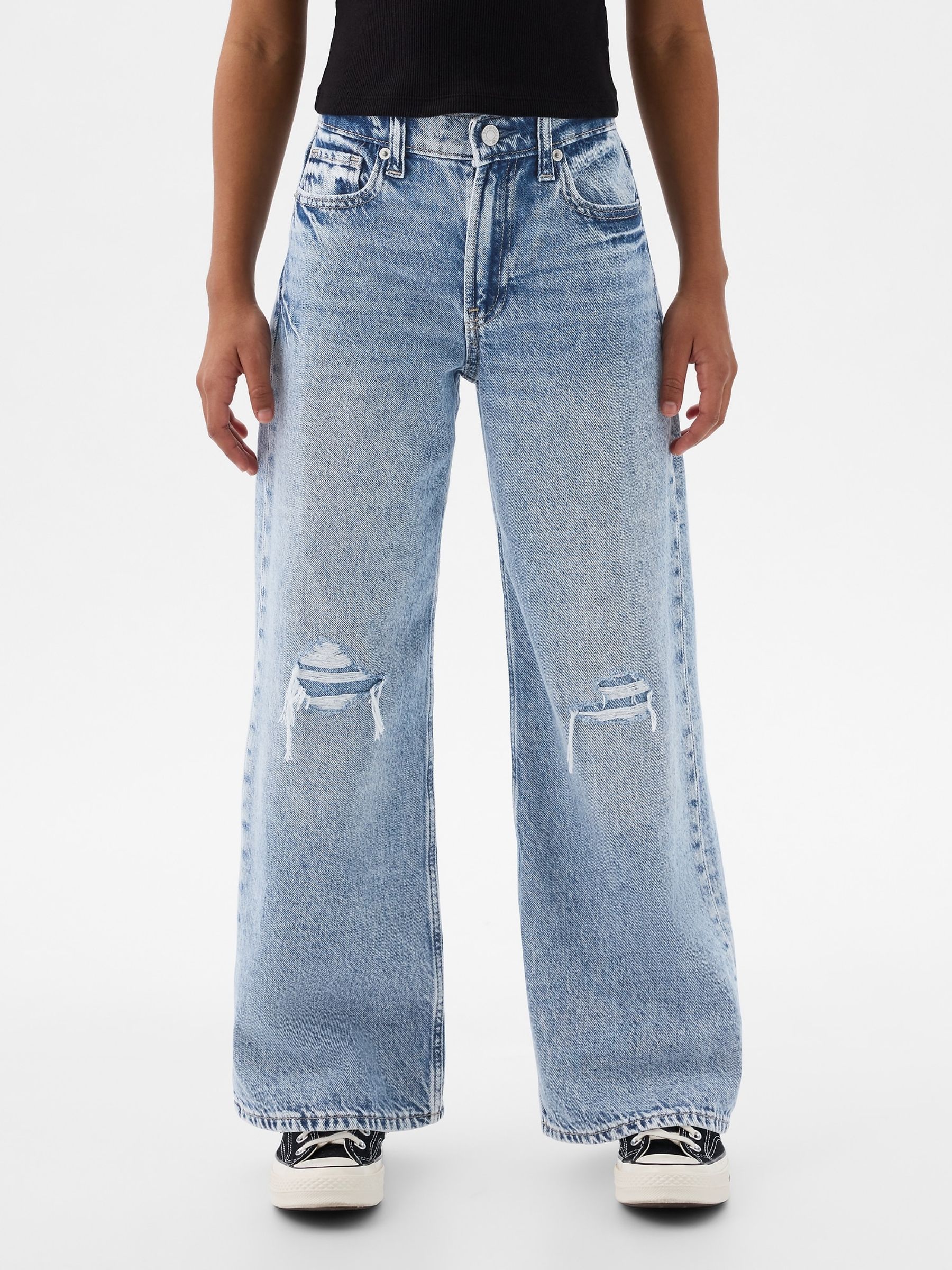 Light Wash Low Rise Stride Wide-Leg Jeans - Image 1 of 3