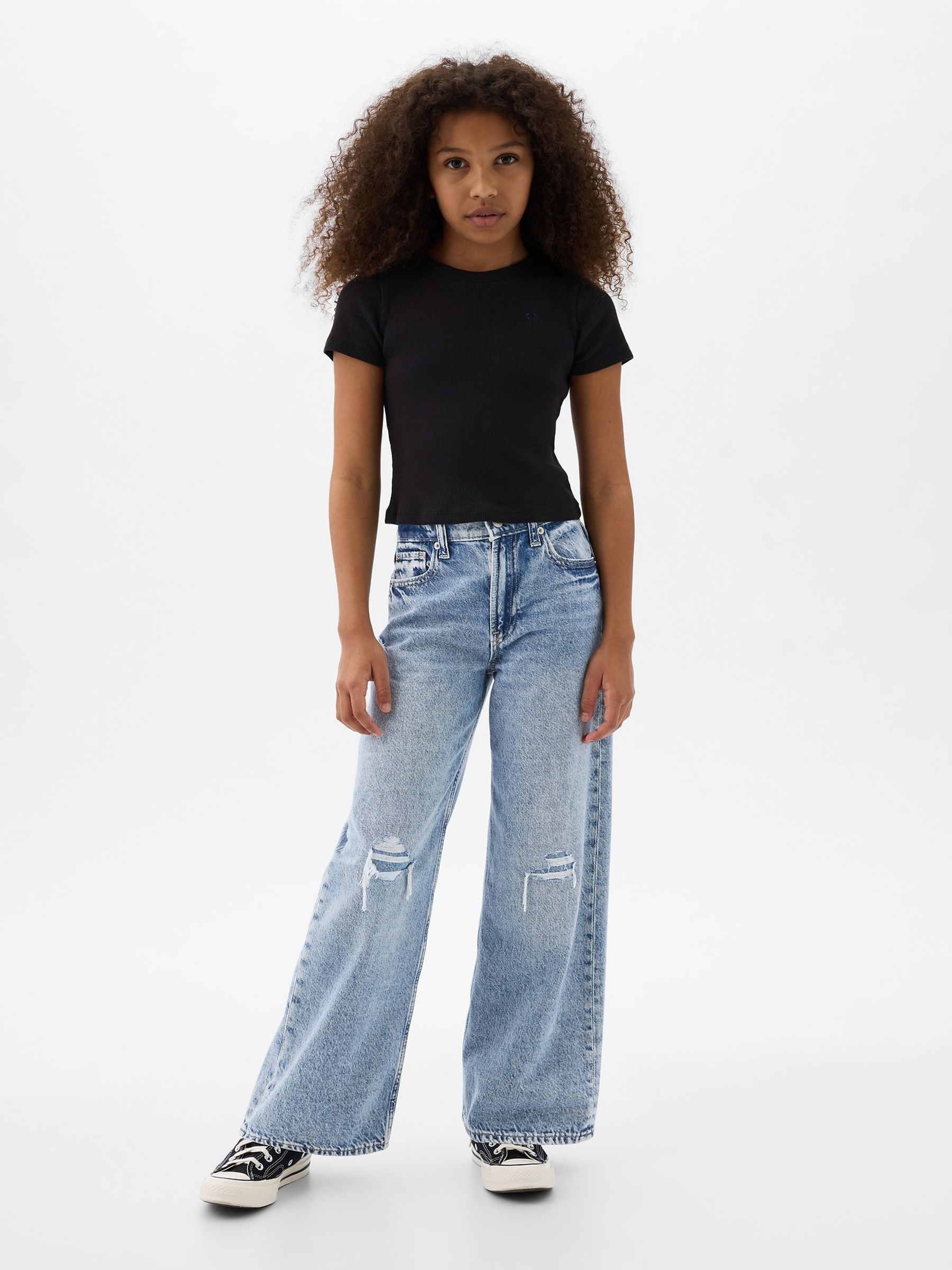 Light Wash Low Rise Stride Wide-Leg Jeans - Image 3 of 3