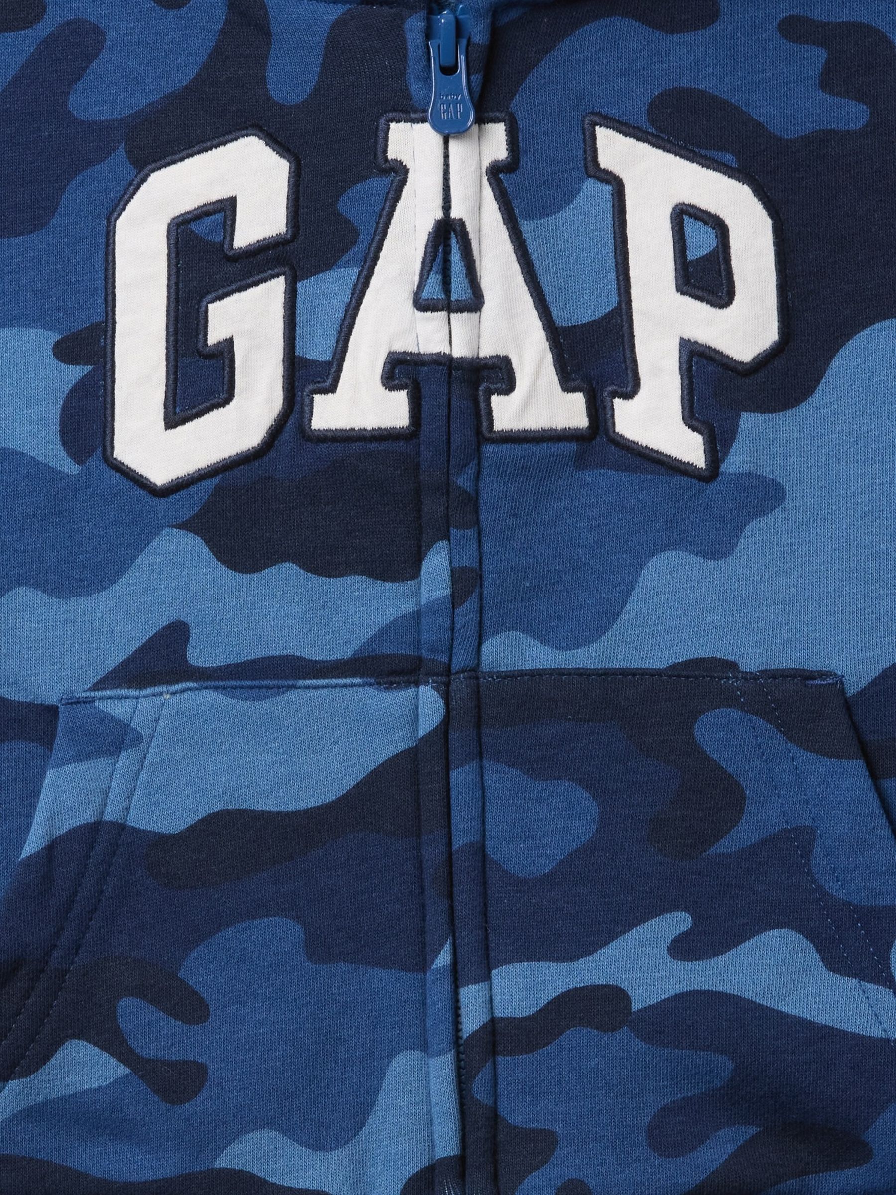 Blue Camo Relaxed Logo Zip Hoodie - Image 3 of 3