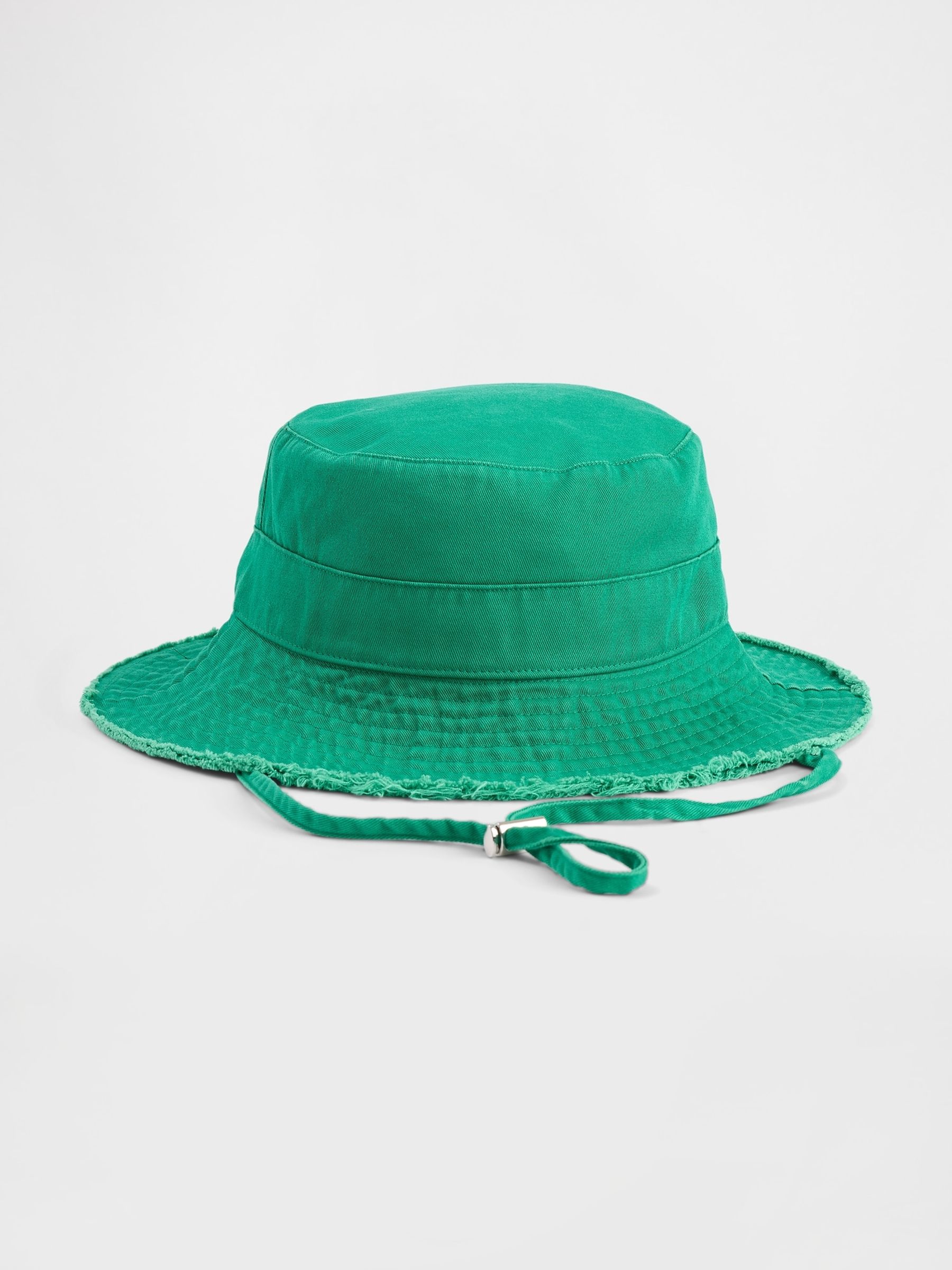 Green Frayed Bucket Hat - Image 1 of 2 Green Frayed Bucket Hat - Image 1 of 2