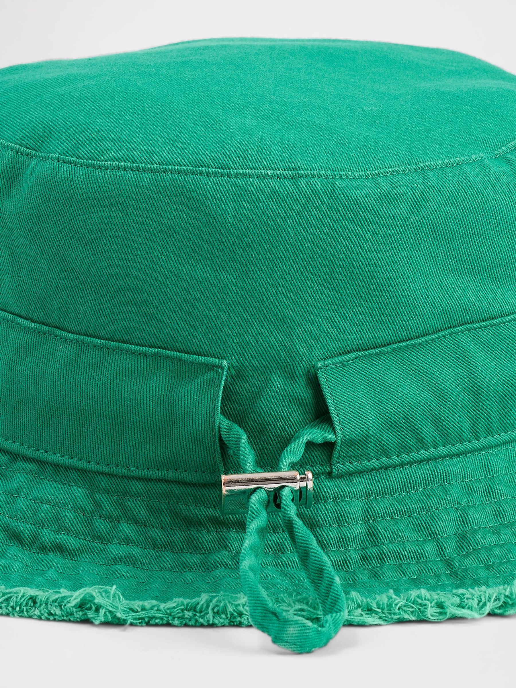 Green Frayed Bucket Hat - Image 2 of 2 Green Frayed Bucket Hat - Image 2 of 2