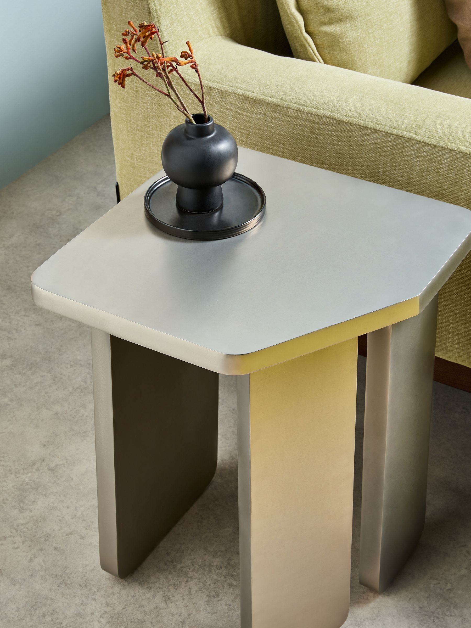 Kiara Side Table in Metal - Image 3 of 6