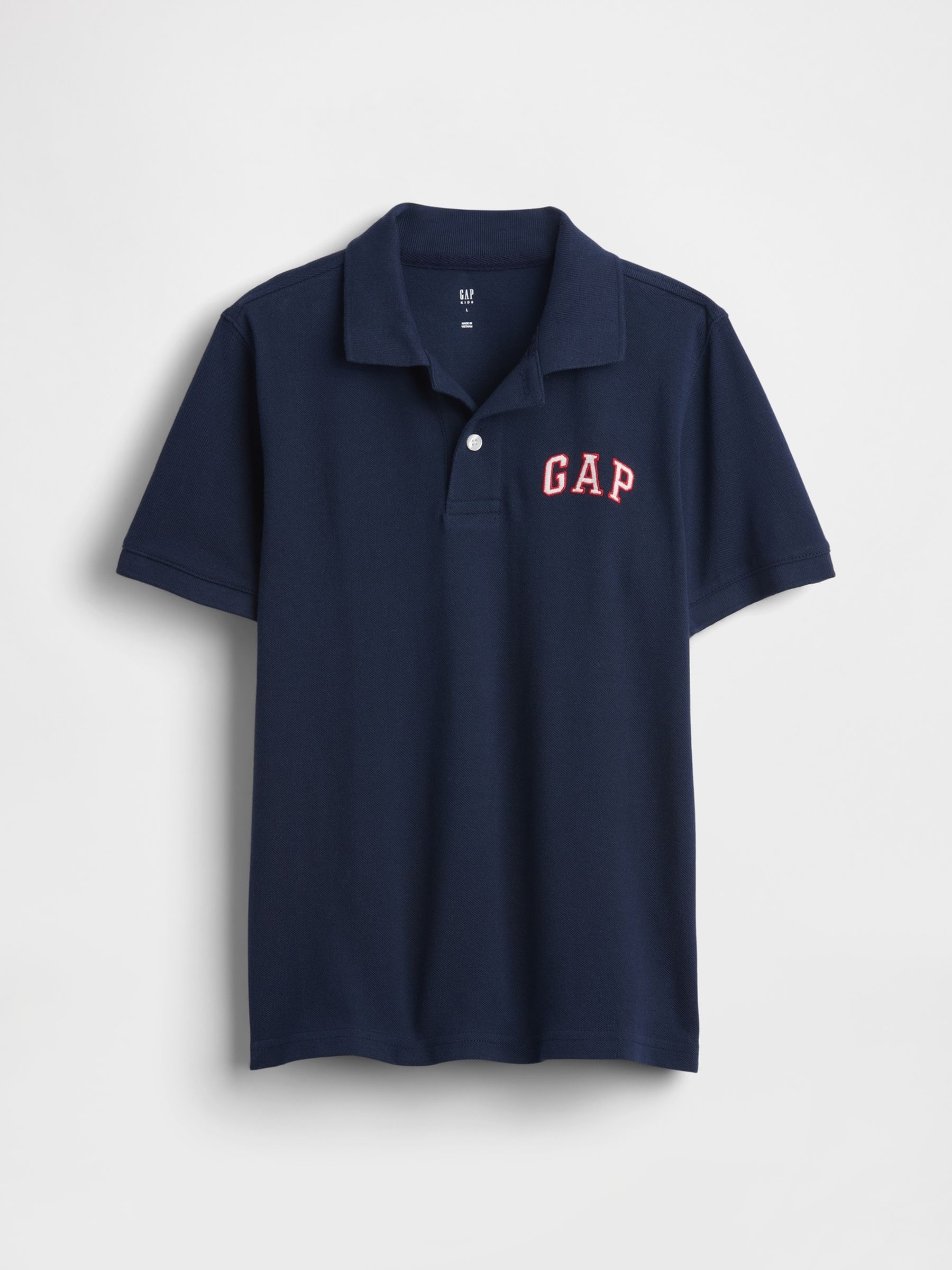 Navy Logo Pique Polo Shirt (4-13yrs) - Image 1 of 3