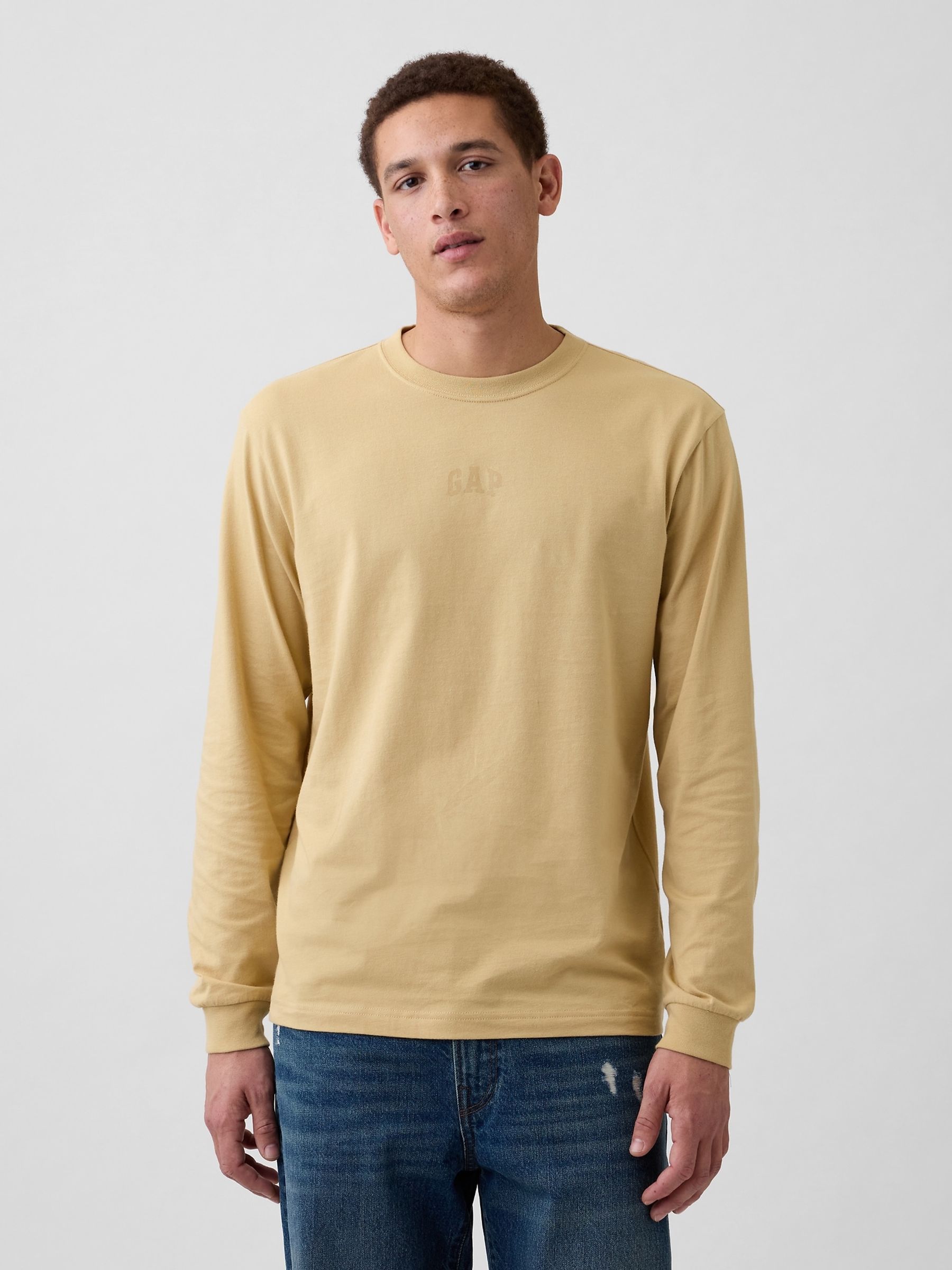Yellow Everyday Soft Relaxed Mini-Logo T-Shirt - Image 1 of 5