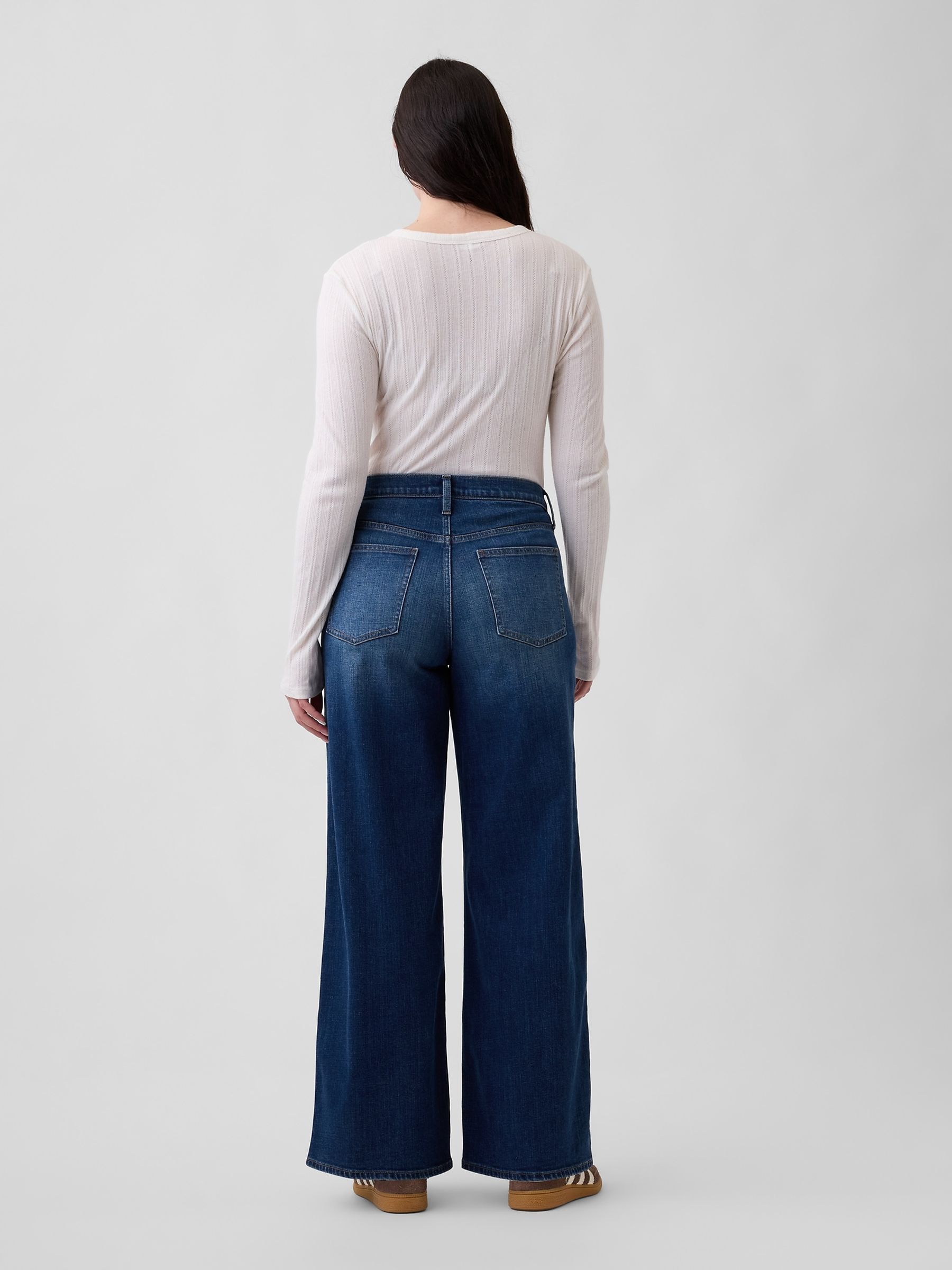 Medium Wash Mid Rise Wide-Leg Jeans - Image 2 of 6