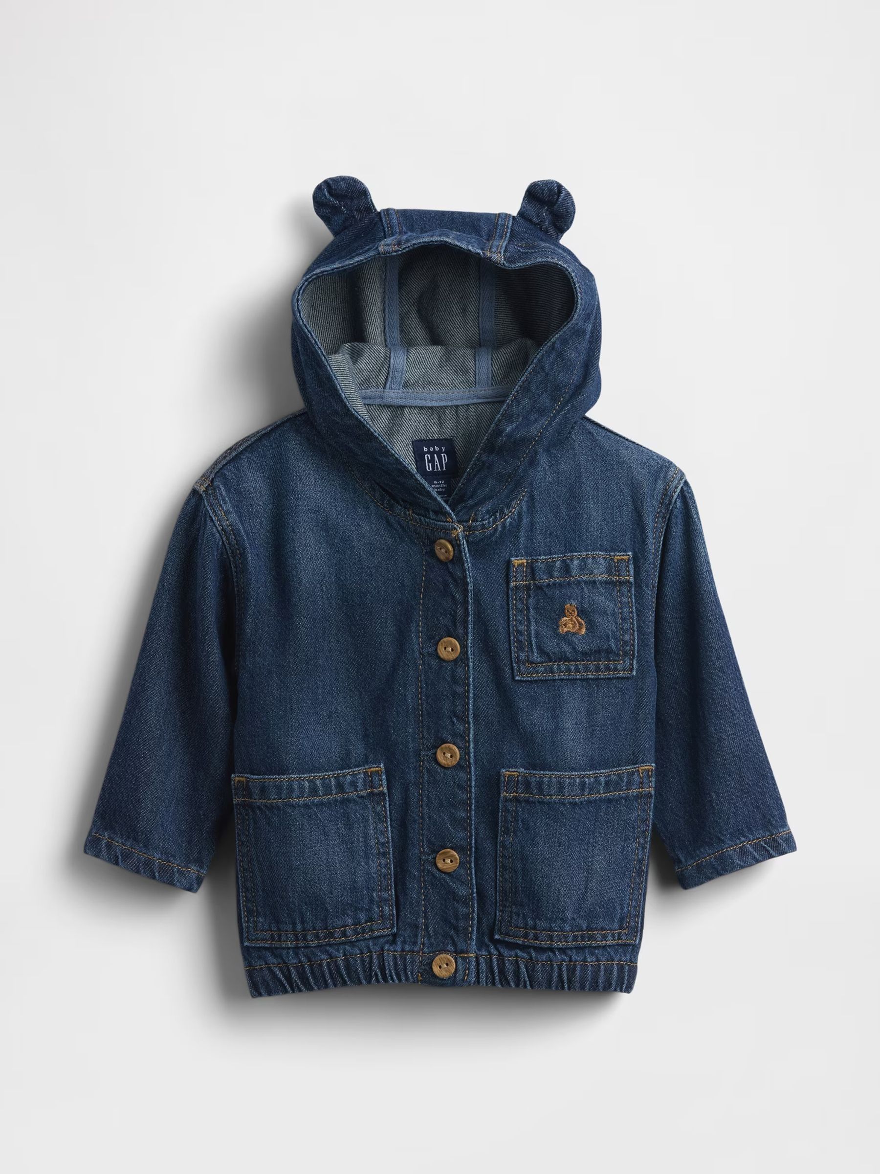 Dark Wash UltraSoft Denim Hooded Jacket - Image 1 of 3