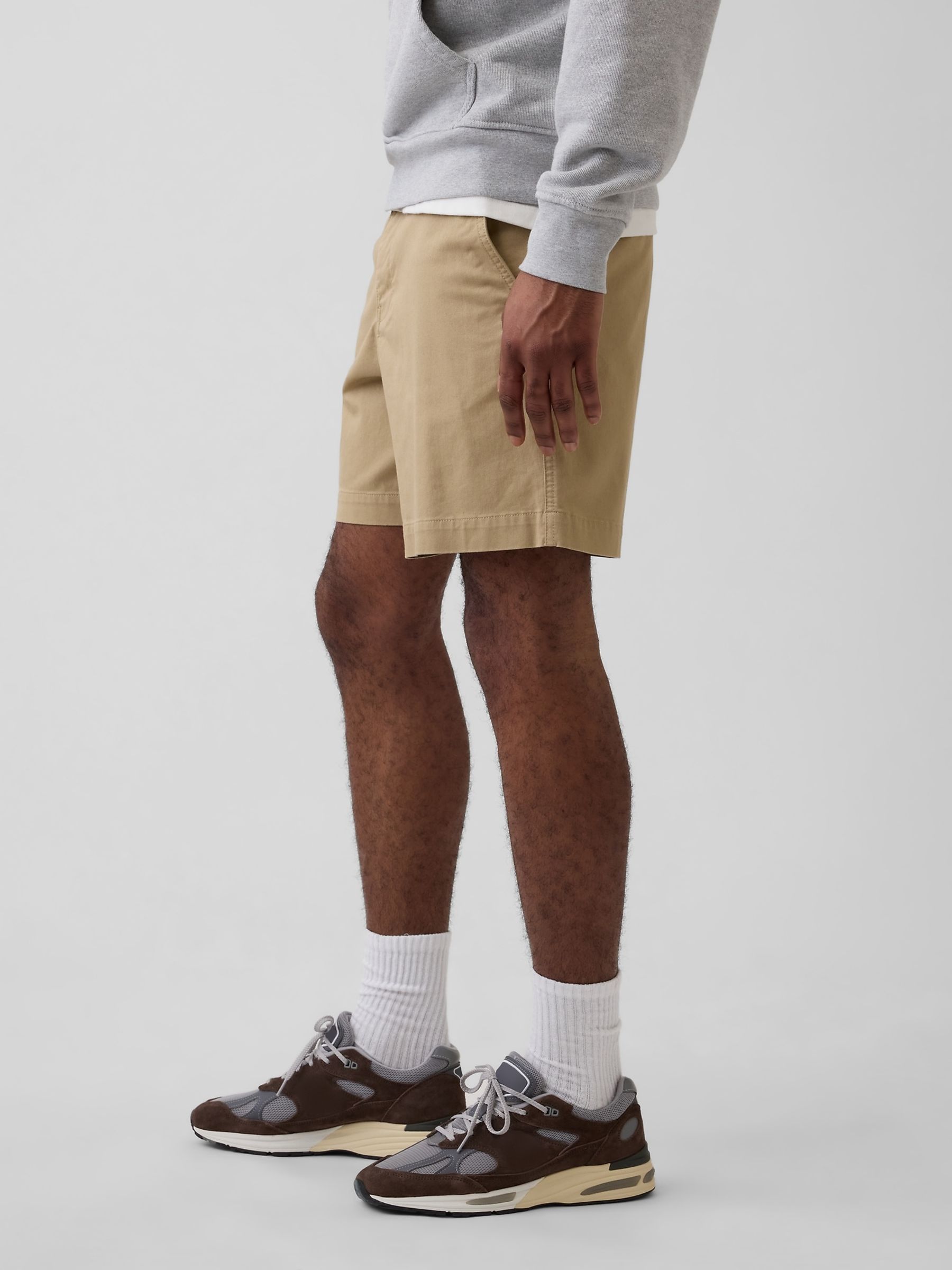 Beige 7 inch Relaxed Shorts - Image 3 of 4