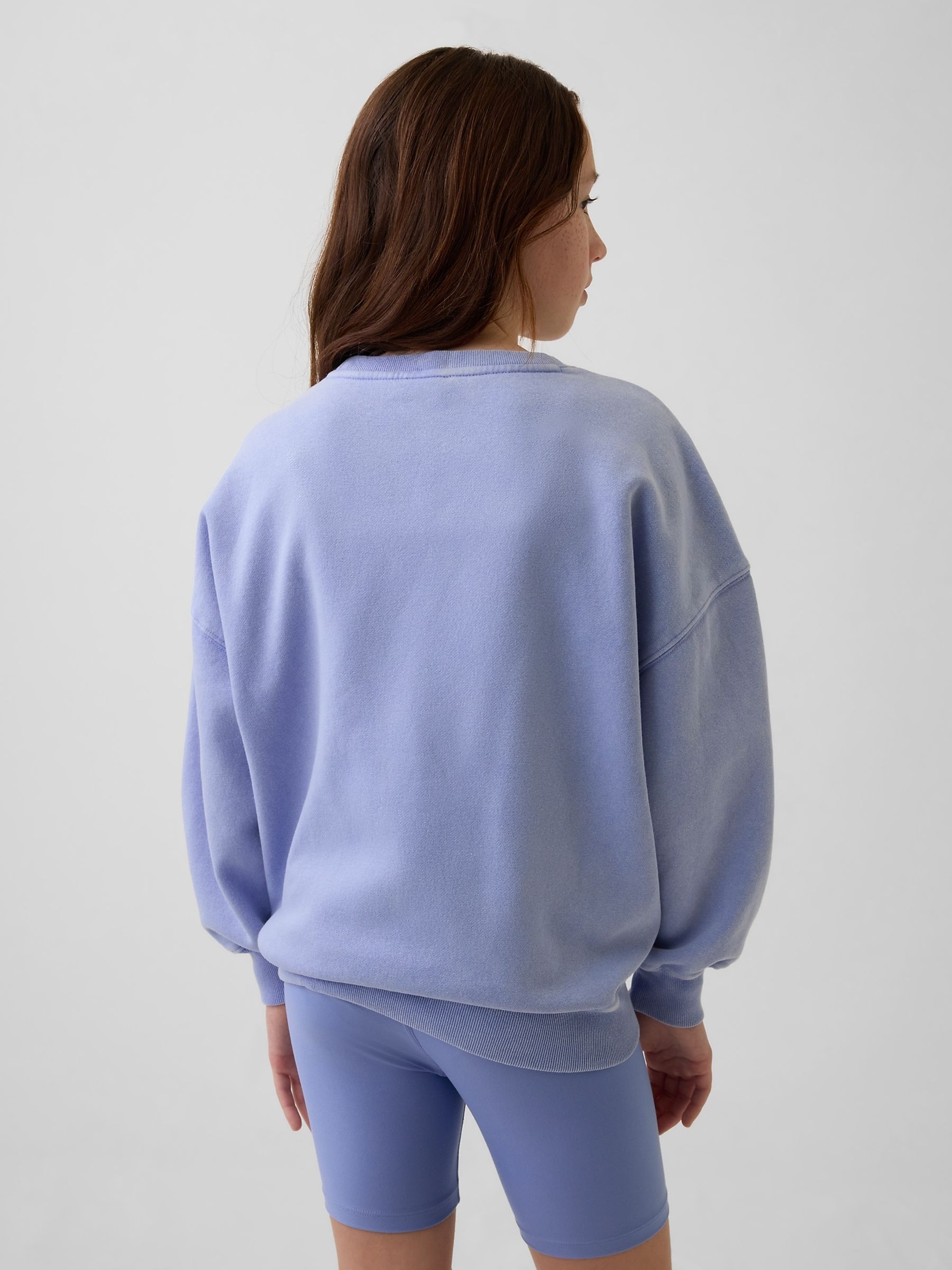 Blue VintageSoft Oversized Longline Sweatshirt (4-13yrs) - Image 2 of 5 Blue VintageSoft Oversized Longline Sweatshirt (4-13yrs) - Image 2 of 5