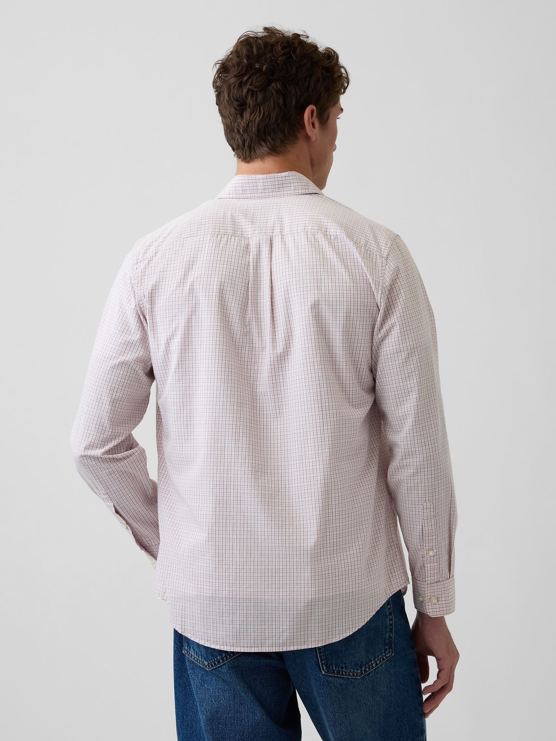 Pink Check Cotton Poplin Classic Shirt - Image 2 of 4