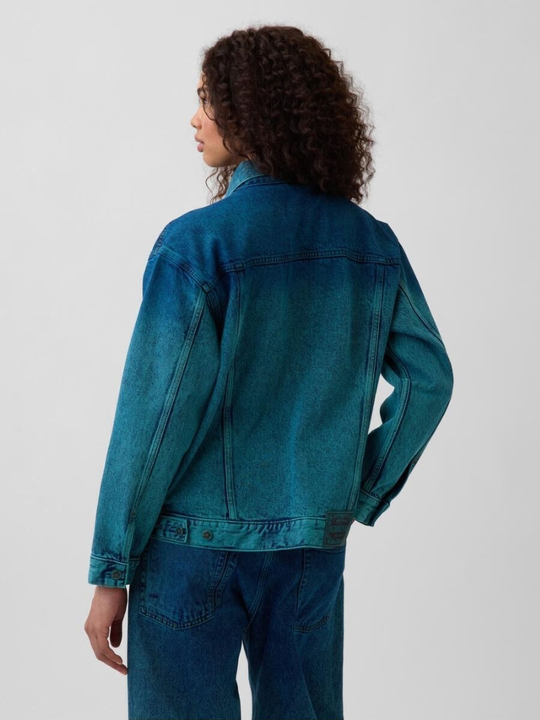 Gap x Harlem's Fashion Row Blue Oversized Icon Denim Jacket - Image 3 of 7