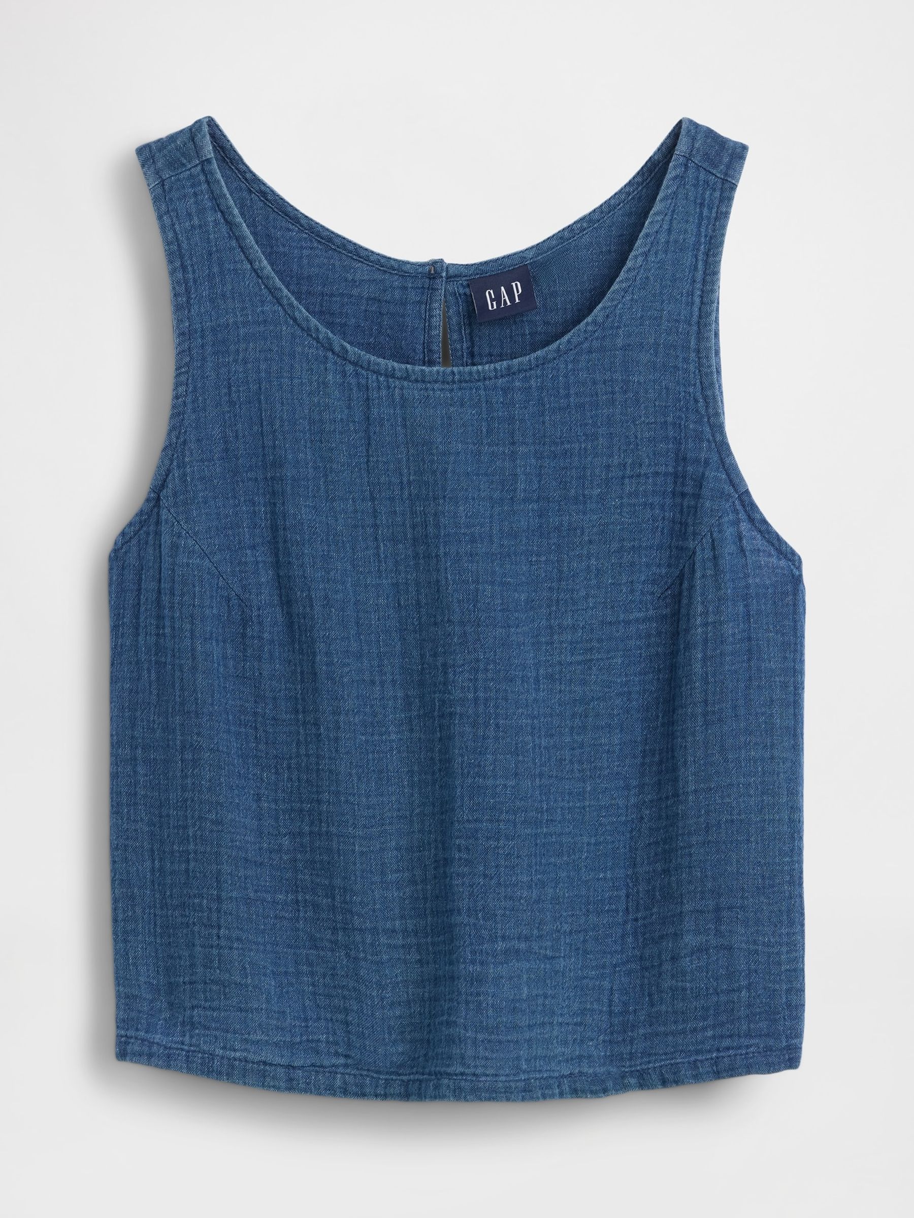 Blue Gauze Racer Shell Vest - Image 1 of 1